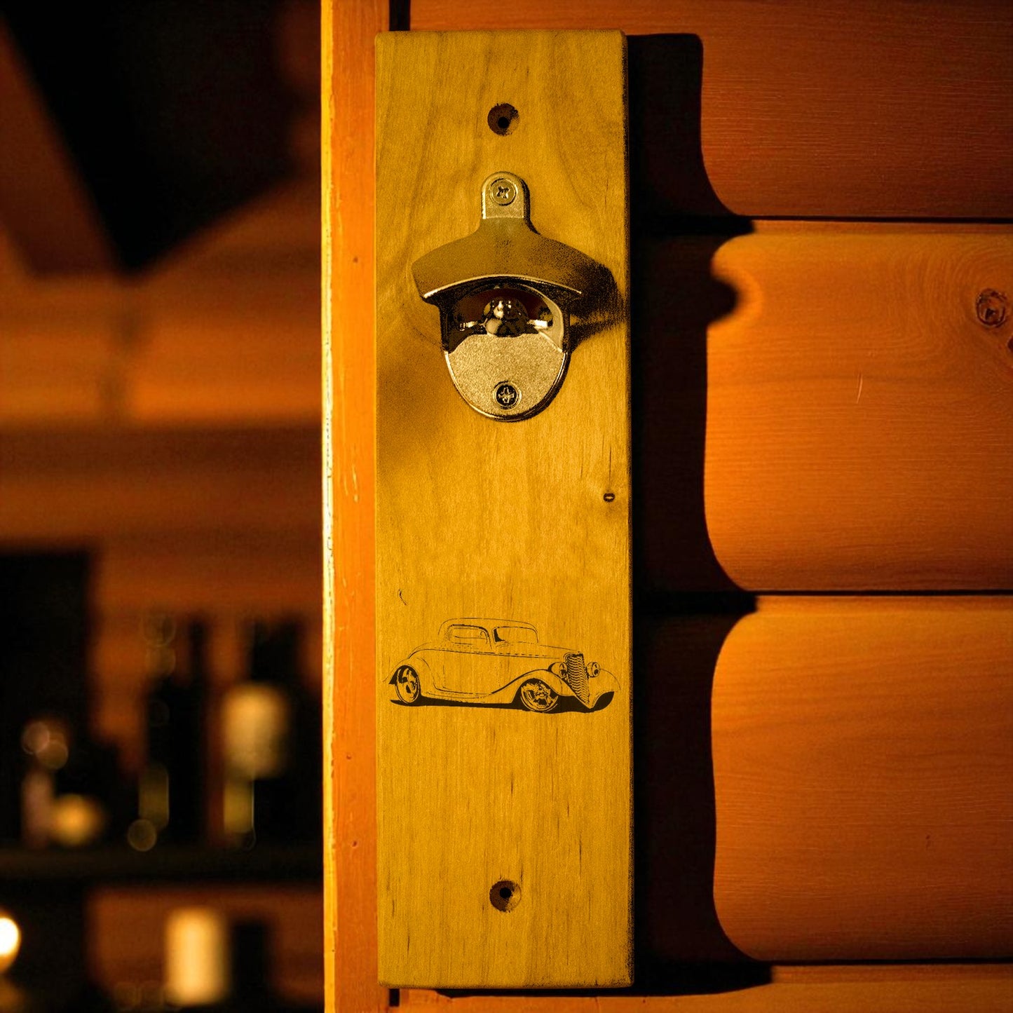 Hot Rod Wall Mount Bottle Opener
