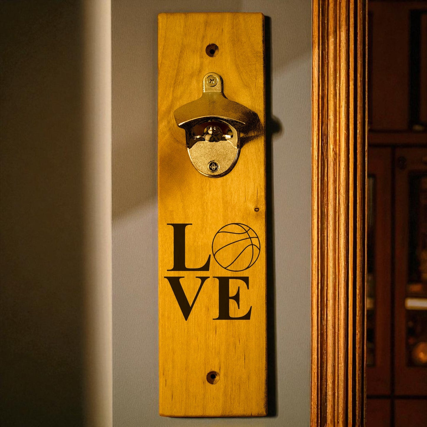Love Basketball Wall Mount Bottle Opener