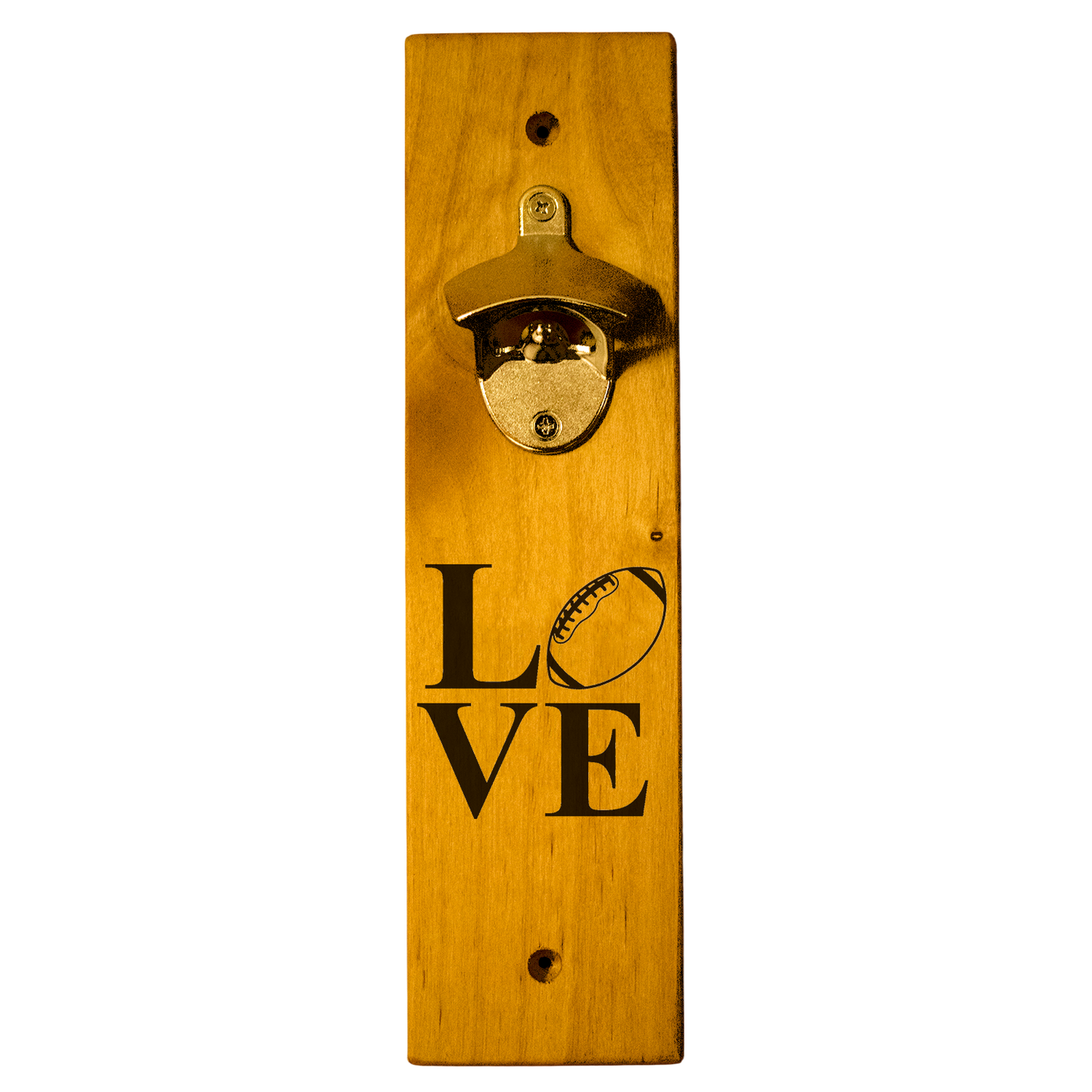 Love Football Wall Mount Bottle Opener
