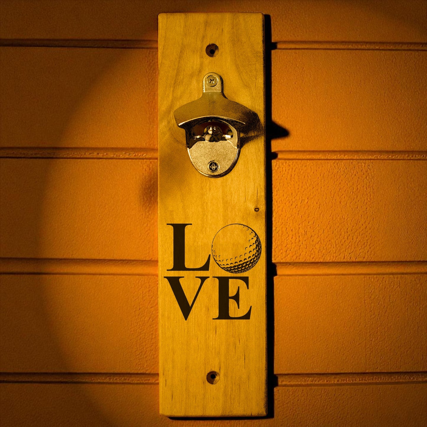 Love Golf Wall Mount Bottle Opener