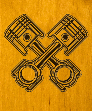 Crossed Pistons Wall Mount Bottle Opener