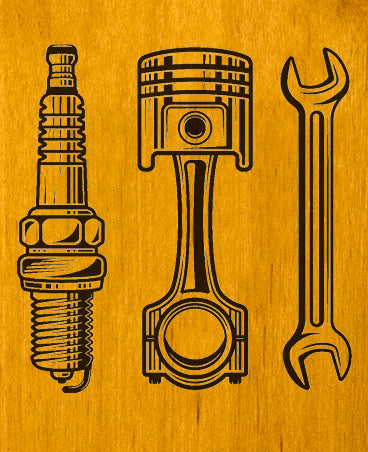 Piston/Plug/Wrench Wall Mount Bottle Opener