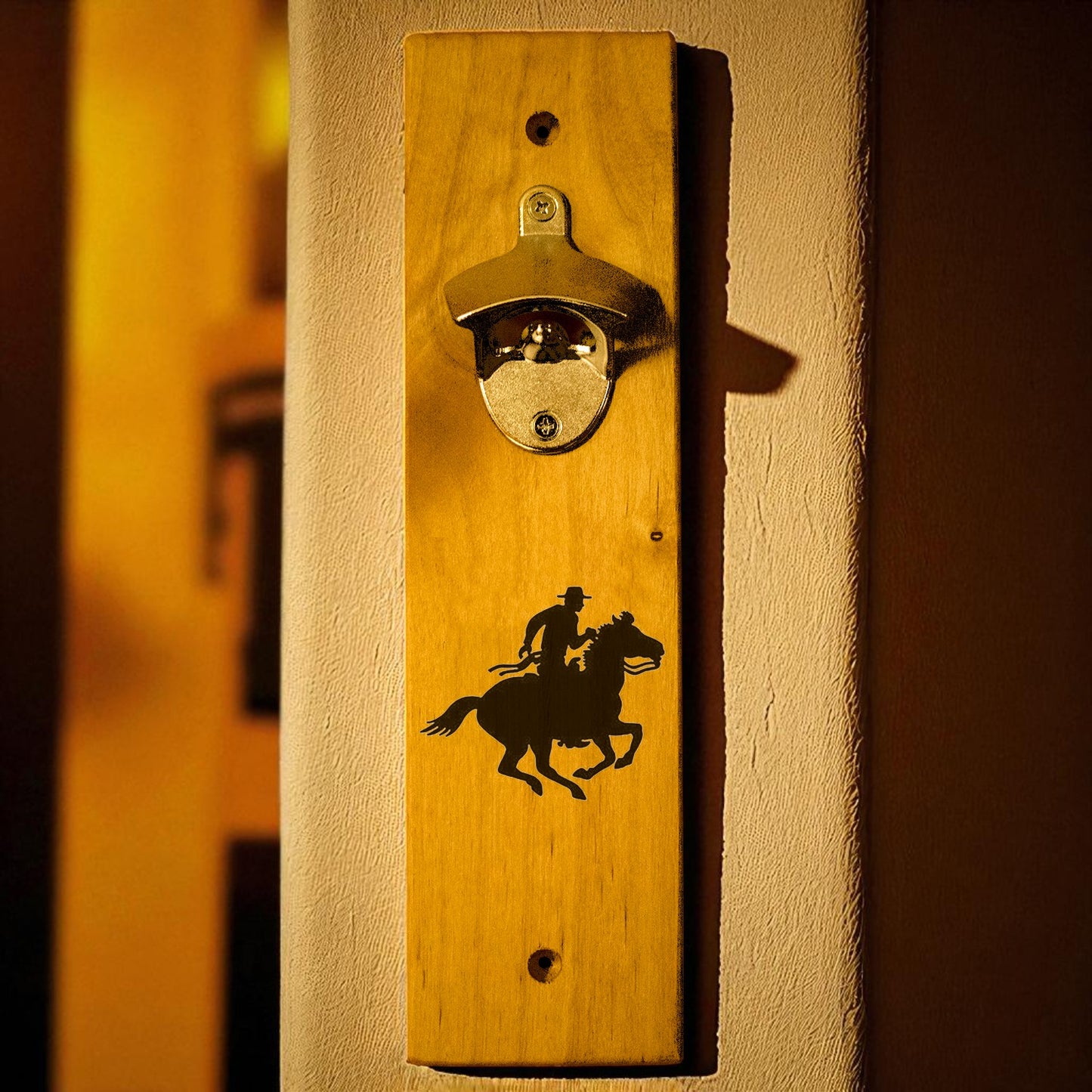 Cowboy Wall Mount Bottle Opener