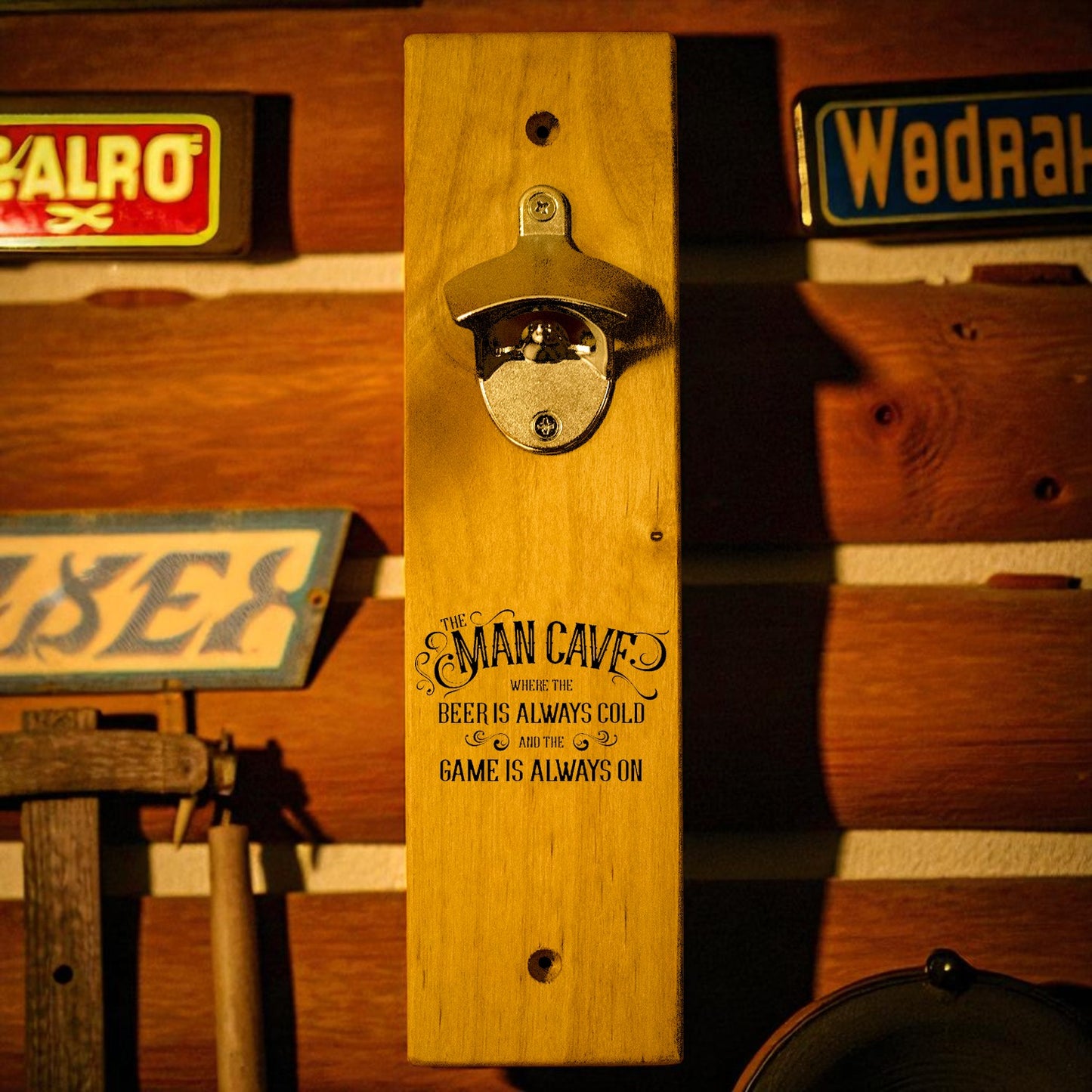 Man Cave Wall Mount Bottle Opener