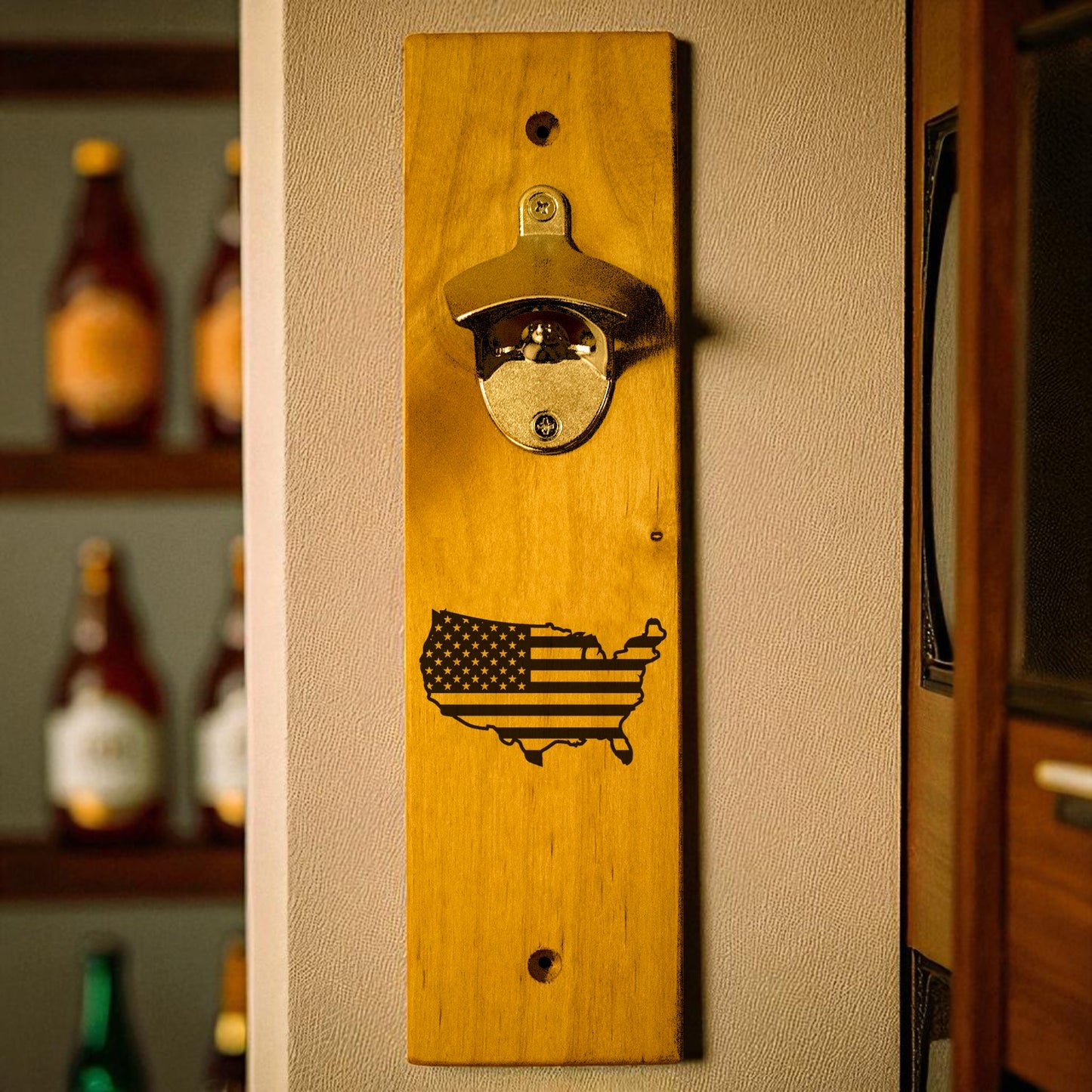USA/Flag Wall Mount Bottle Opener