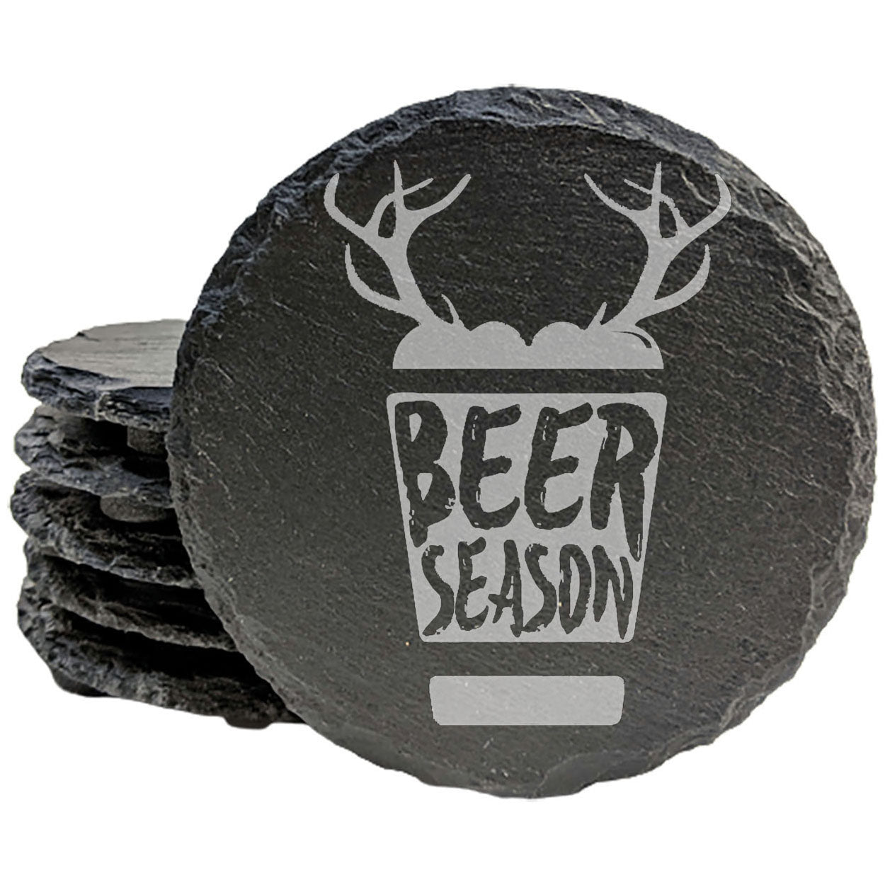 Beer Season - Unleash the Beer Fanatic Within! These Laser Etched Slate Coasters Make the Perfect Gift