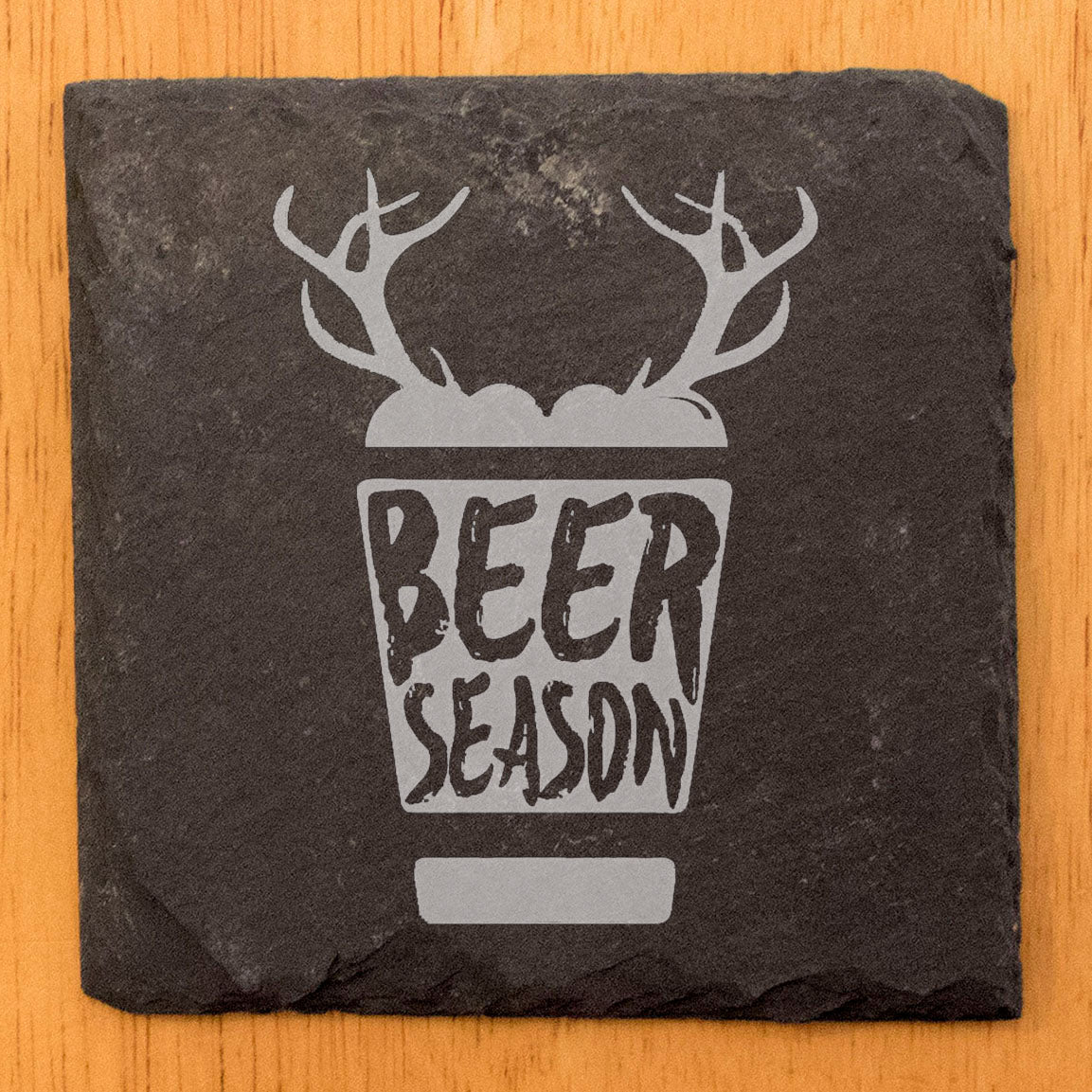 Beer Season - Unleash the Beer Fanatic Within! These Laser Etched Slate Coasters Make the Perfect Gift