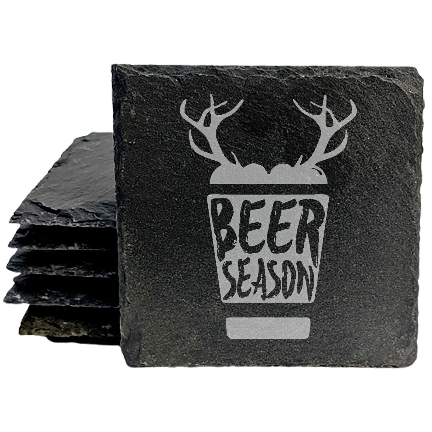 Beer Season - Unleash the Beer Fanatic Within! These Laser Etched Slate Coasters Make the Perfect Gift