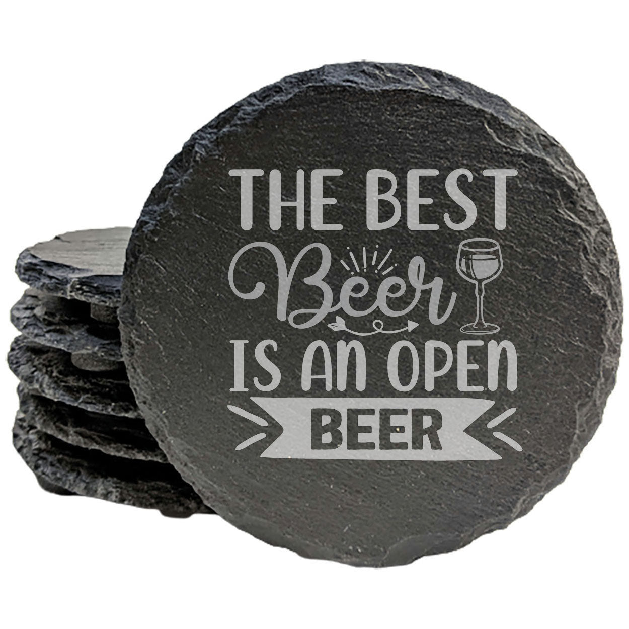 Level Up Your Entertaining: The Best Beer is an Open Beer Slate Coasters