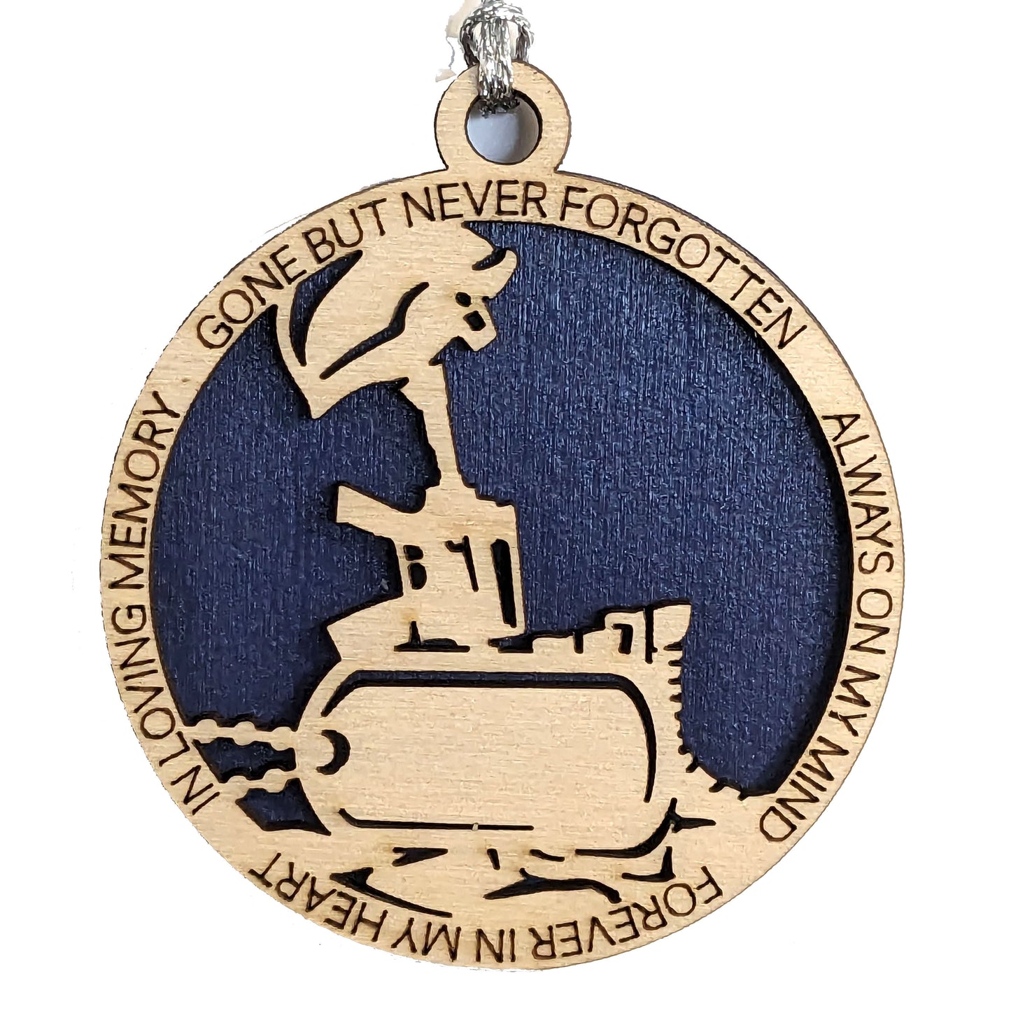 Personalized Air Force Battlefield Cross Wooden Christmas Ornament - Military Memorial Gift - Custom Engraved Dog Tags - Handmade in USA
