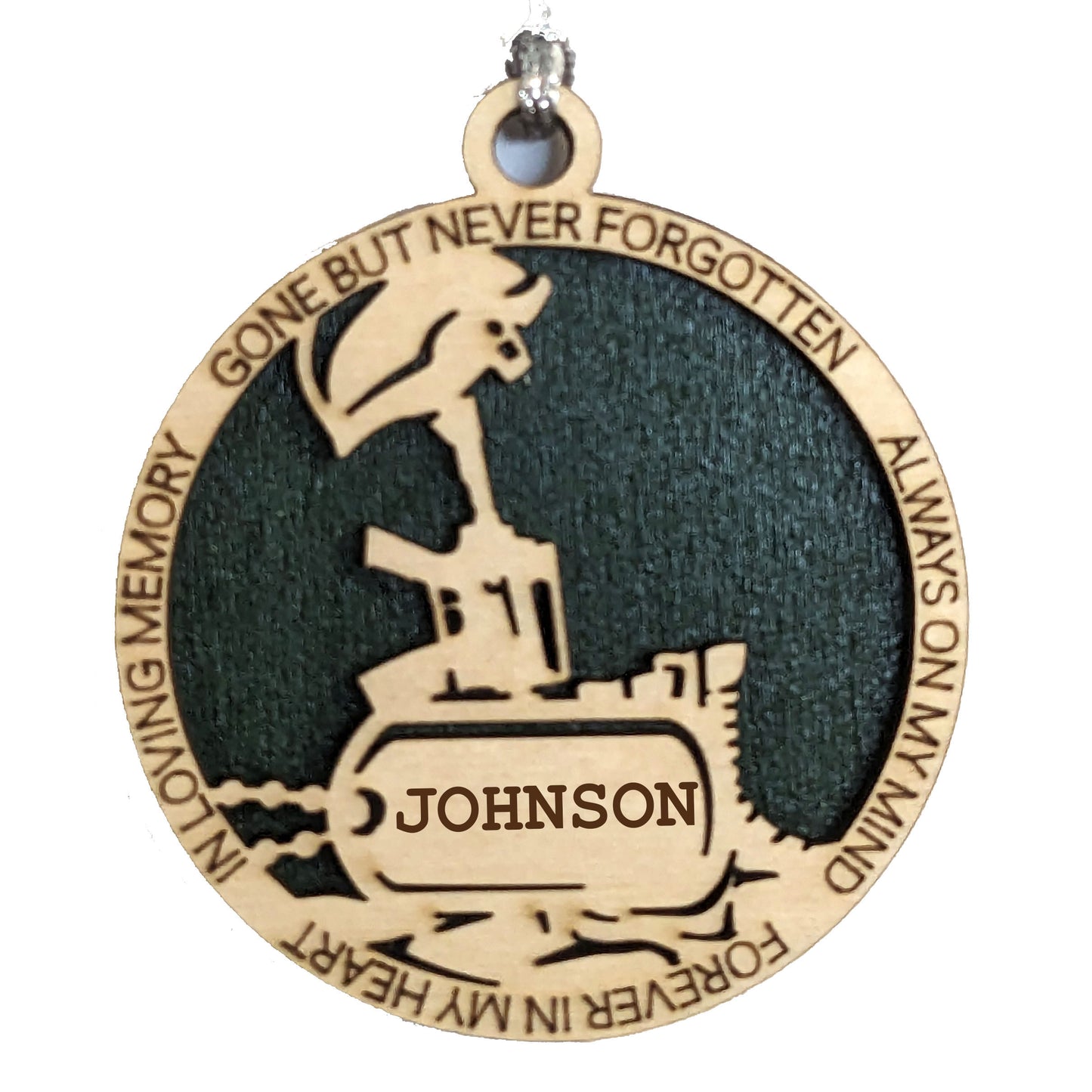 Custom Military Dogtag Ornament - 3" Army Memorial Cross, Wooden Christmas Tree Decoration, Handmade Soldier Tribute, Personalized Keepsake