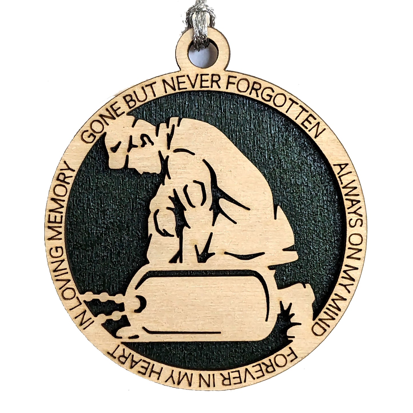 Personalized Army Soldier Memorial Wooden Christmas Ornament - Handcrafted Military Tribute Gift with Customizable Dog Tags