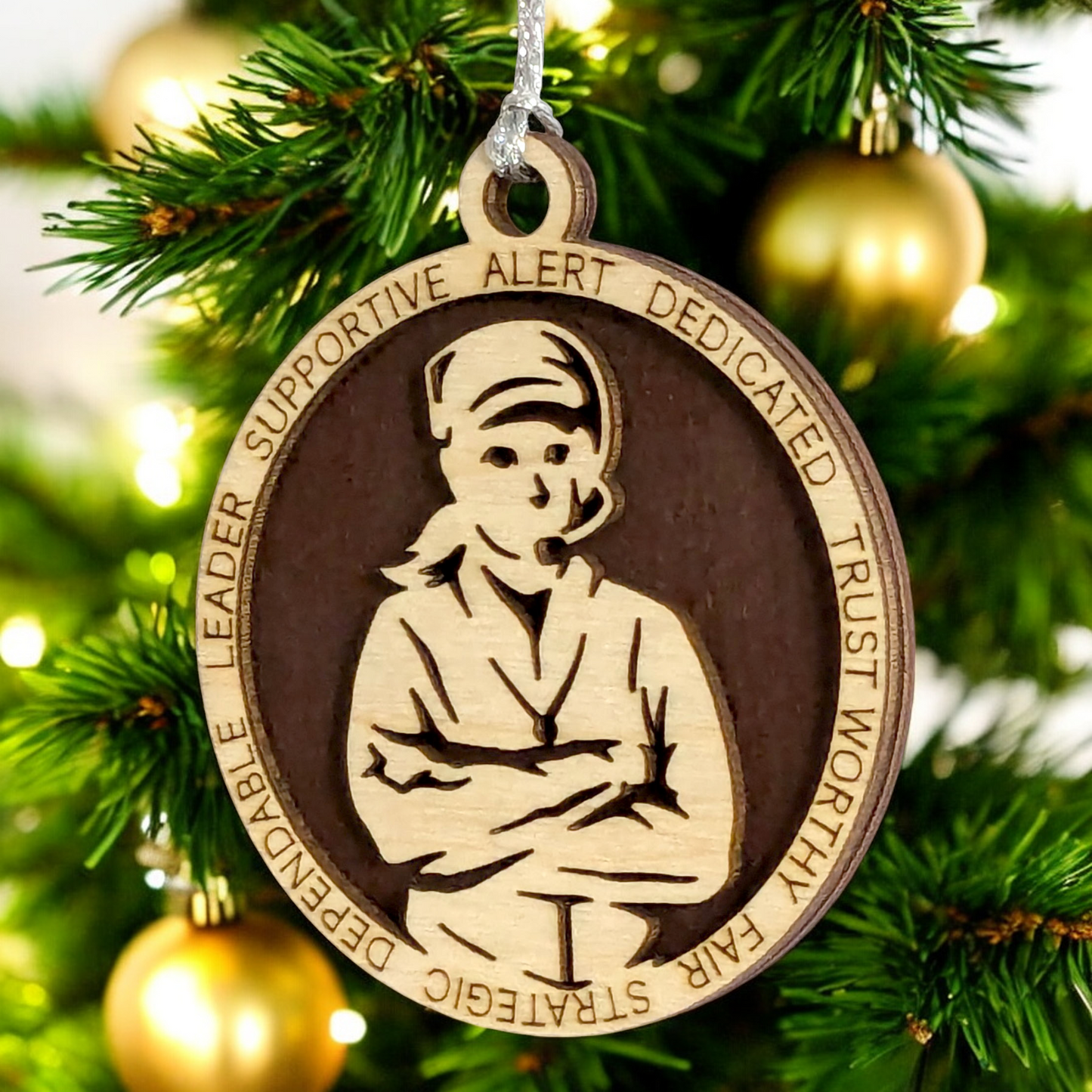 3" Laser Cut Handcrafted Wooden Personalized Female Coach Christmas Ornament - Custom Coach Holiday Decor - Unique Coach's Gift - Durable Wood Keepsake - Thoughtful Present for Female Coaches