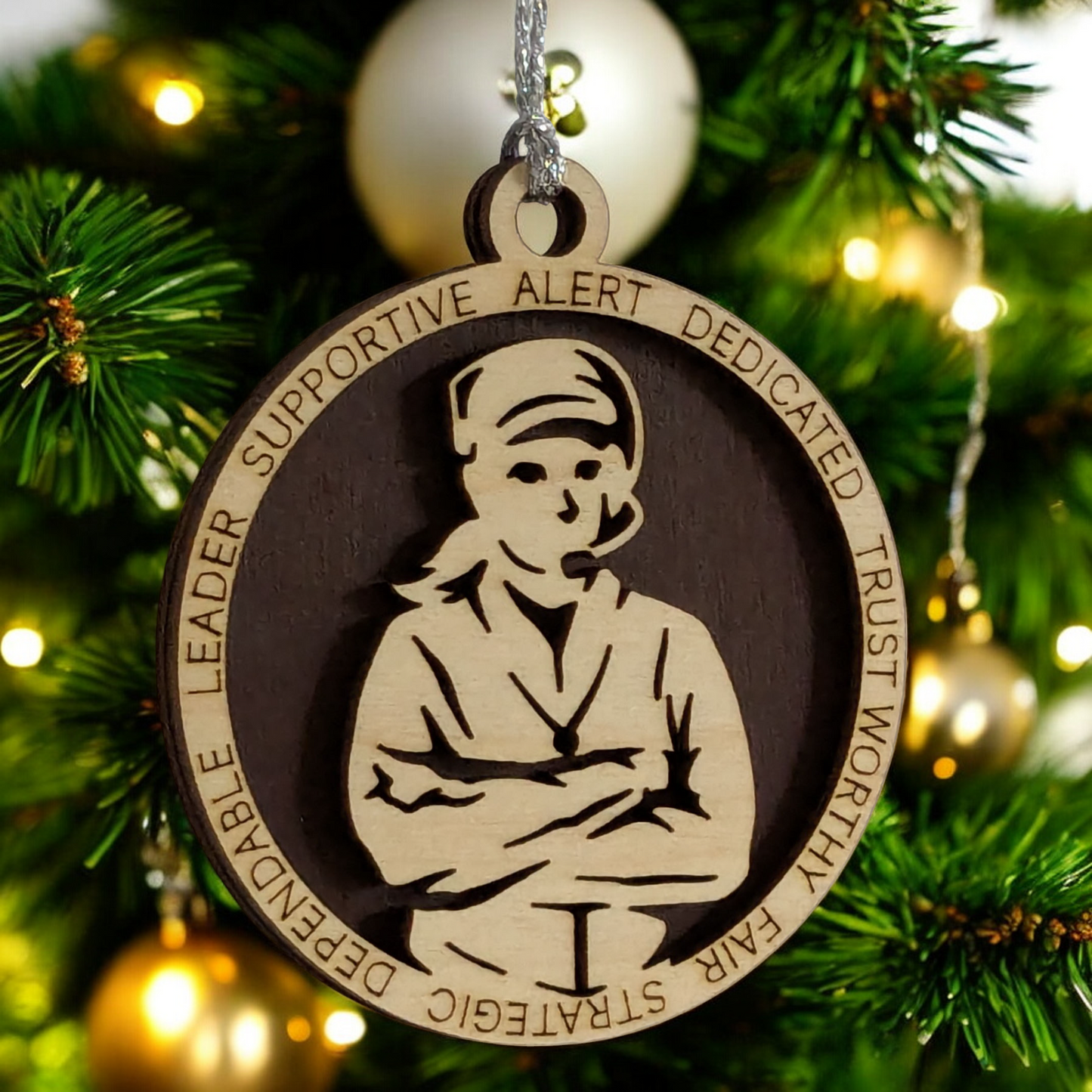 3" Laser Cut Handcrafted Wooden Personalized Female Coach Christmas Ornament - Custom Coach Holiday Decor - Unique Coach's Gift - Durable Wood Keepsake - Thoughtful Present for Female Coaches