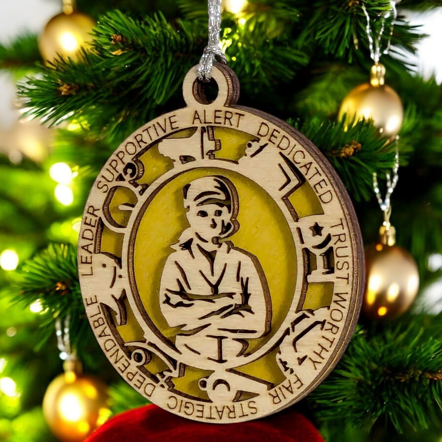 3" Laser Cut Handcrafted Wooden Personalized Female Coach Christmas Ornament - Custom Coach Holiday Decor - Unique Coach's Gift - Durable Wood Keepsake - Thoughtful Present for Female Coaches