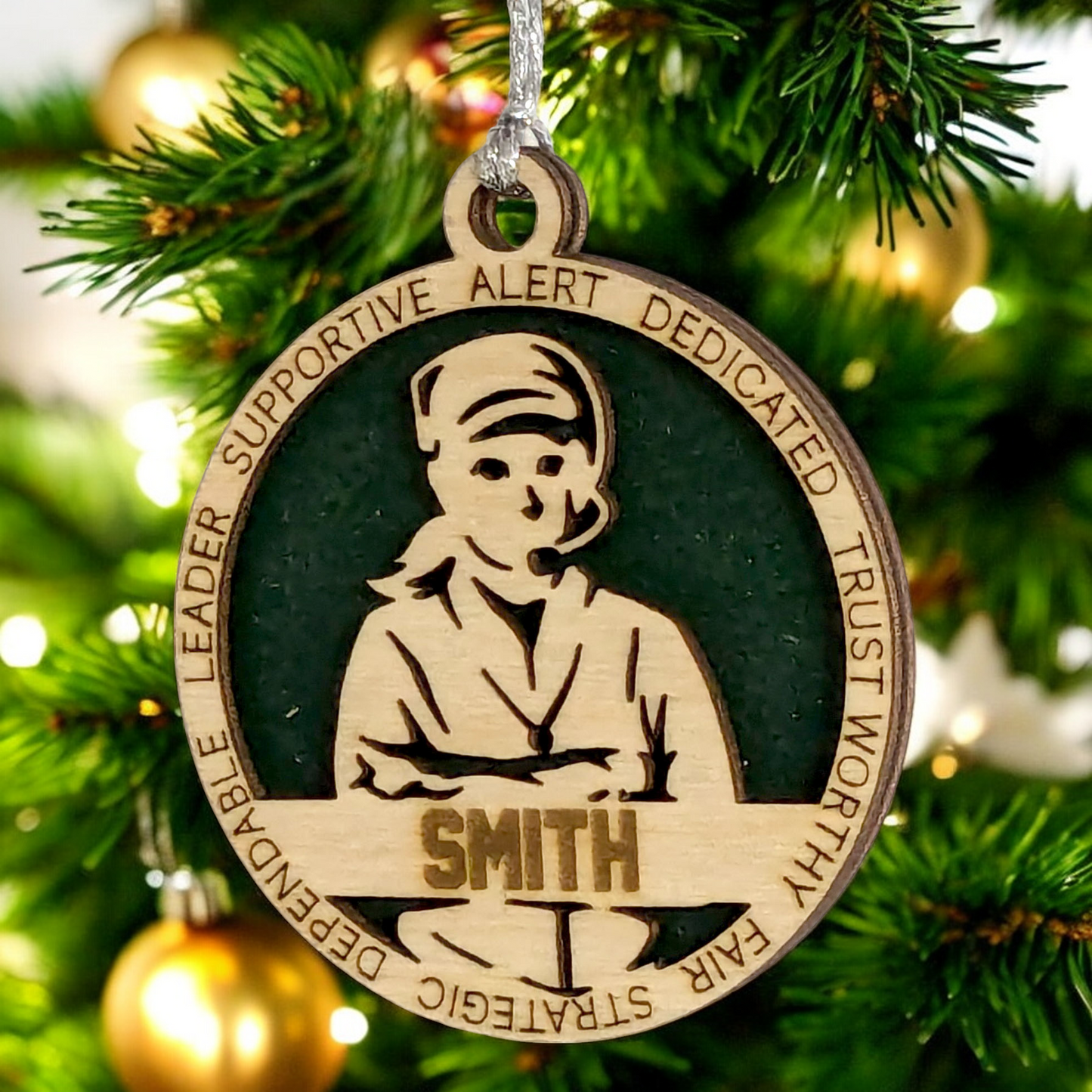 3" Laser Cut Handcrafted Wooden Personalized Female Coach Christmas Ornament - Custom Coach Holiday Decor - Unique Coach's Gift - Durable Wood Keepsake - Thoughtful Present for Female Coaches