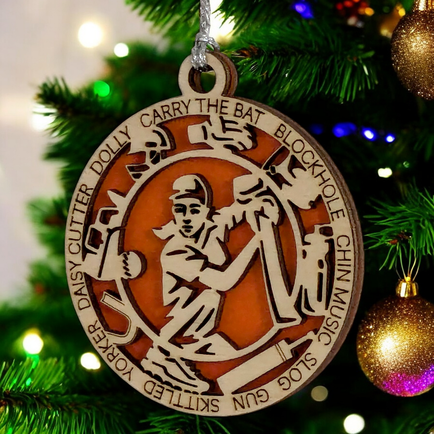3" Personalized Handcrafted Wooden Female Cricket Christmas Ornament - Customizable Cricket Sport Theme Holiday Decoration - Perfect Gift for Cricket Enthusiasts and Female Athletes