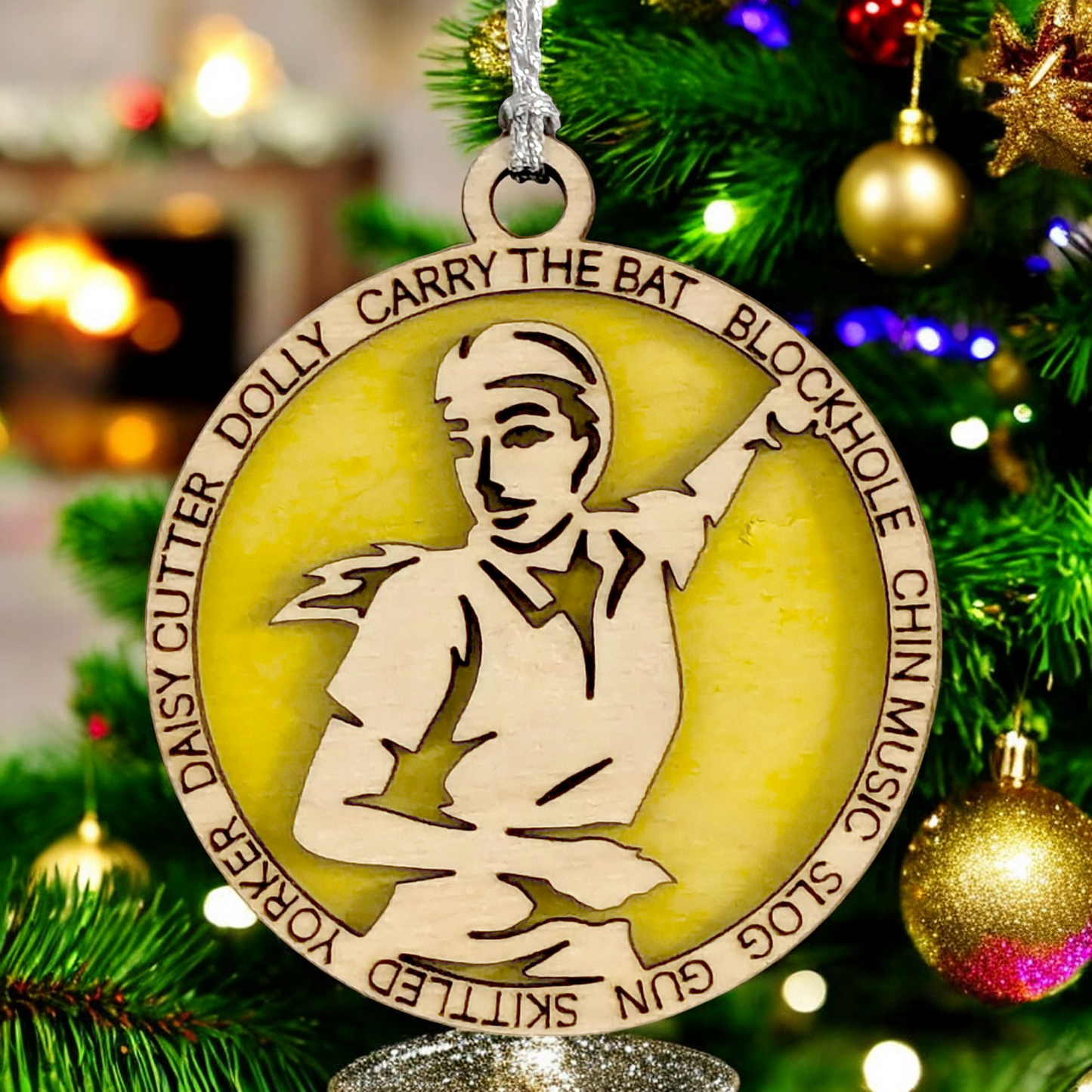 3" Personalized Handcrafted Wooden Female Cricket Christmas Ornament - Customizable Cricket Sport Theme Holiday Decoration - Perfect Gift for Cricket Enthusiasts and Female Athletes