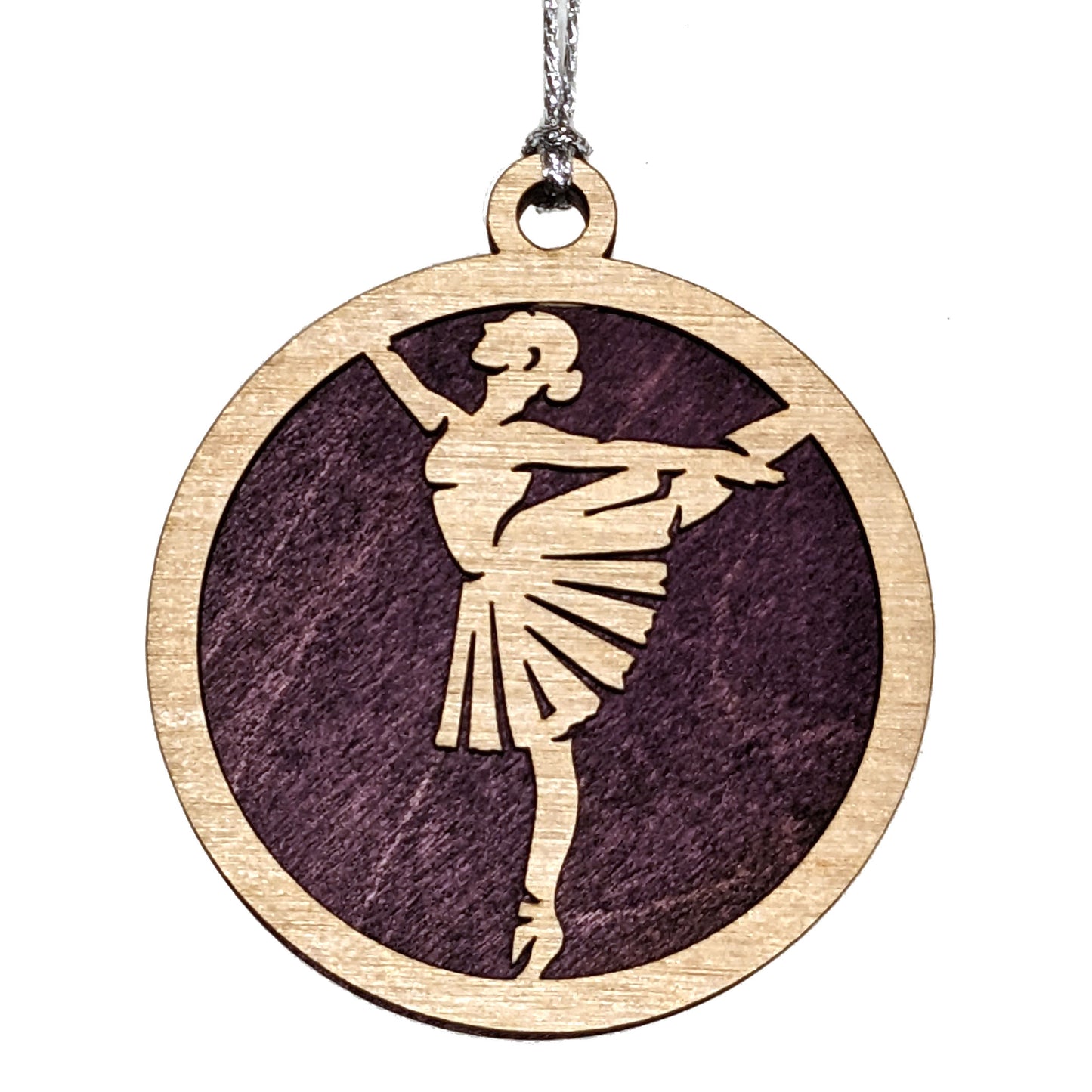 Female Ballet Dancer laser cut wood ornament