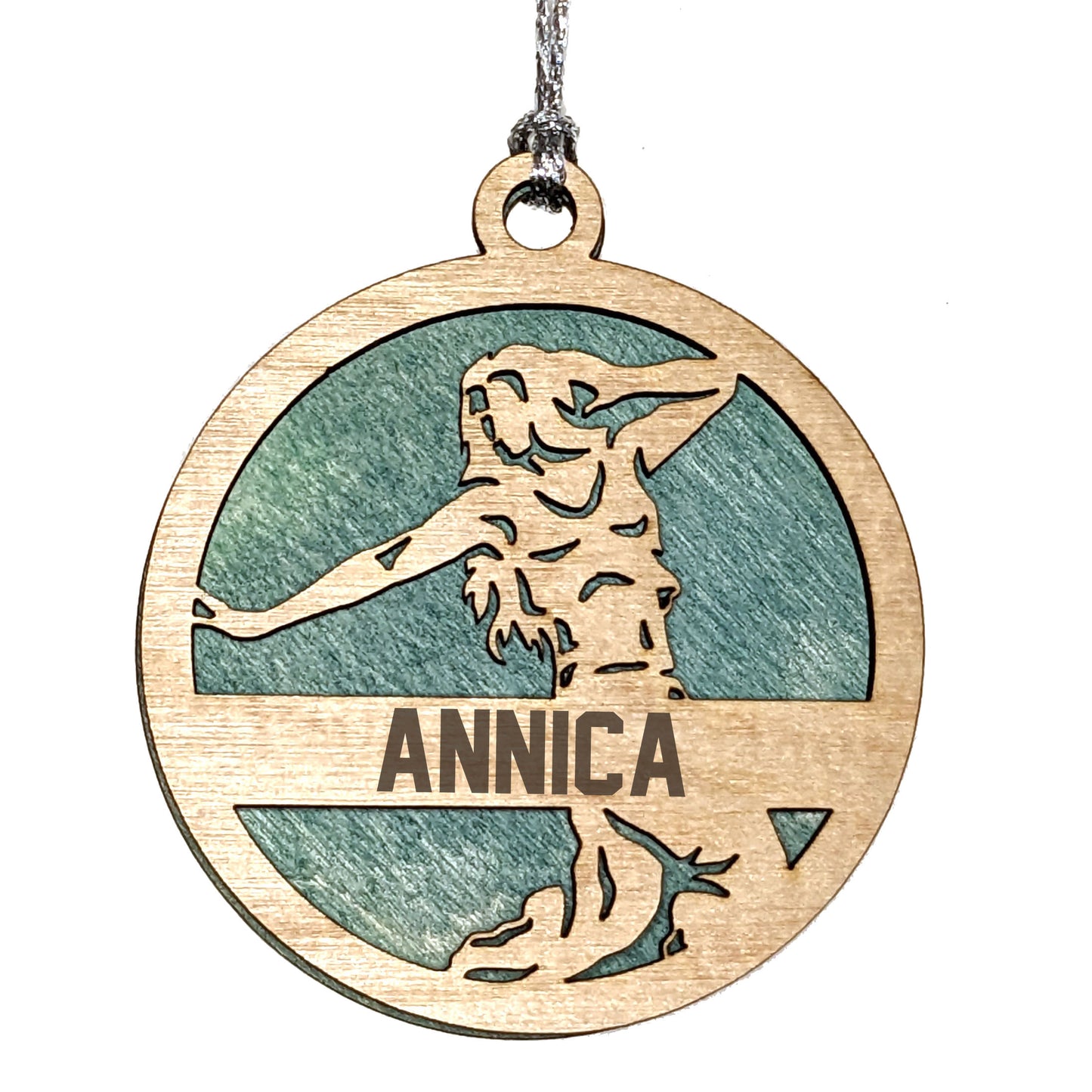 Female Hip Hop Dancer laser cut personalized wood ornament