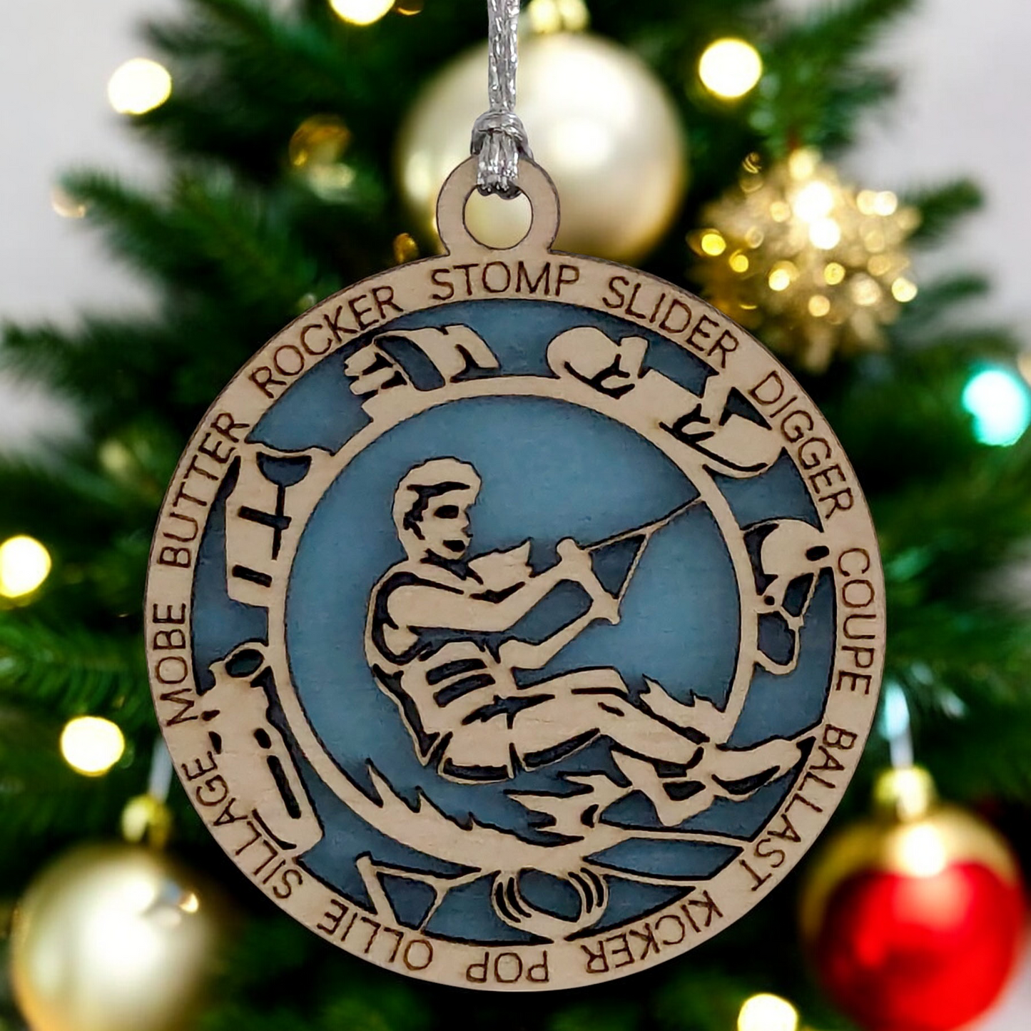 3" Laser Cut Handcrafted Wooden Personalized Female Wakeboarding Christmas Ornament - Unique Customizable Keepsake for Women Who Love Wakeboarding - Holiday Tree Decoration and Gift - Made in USA