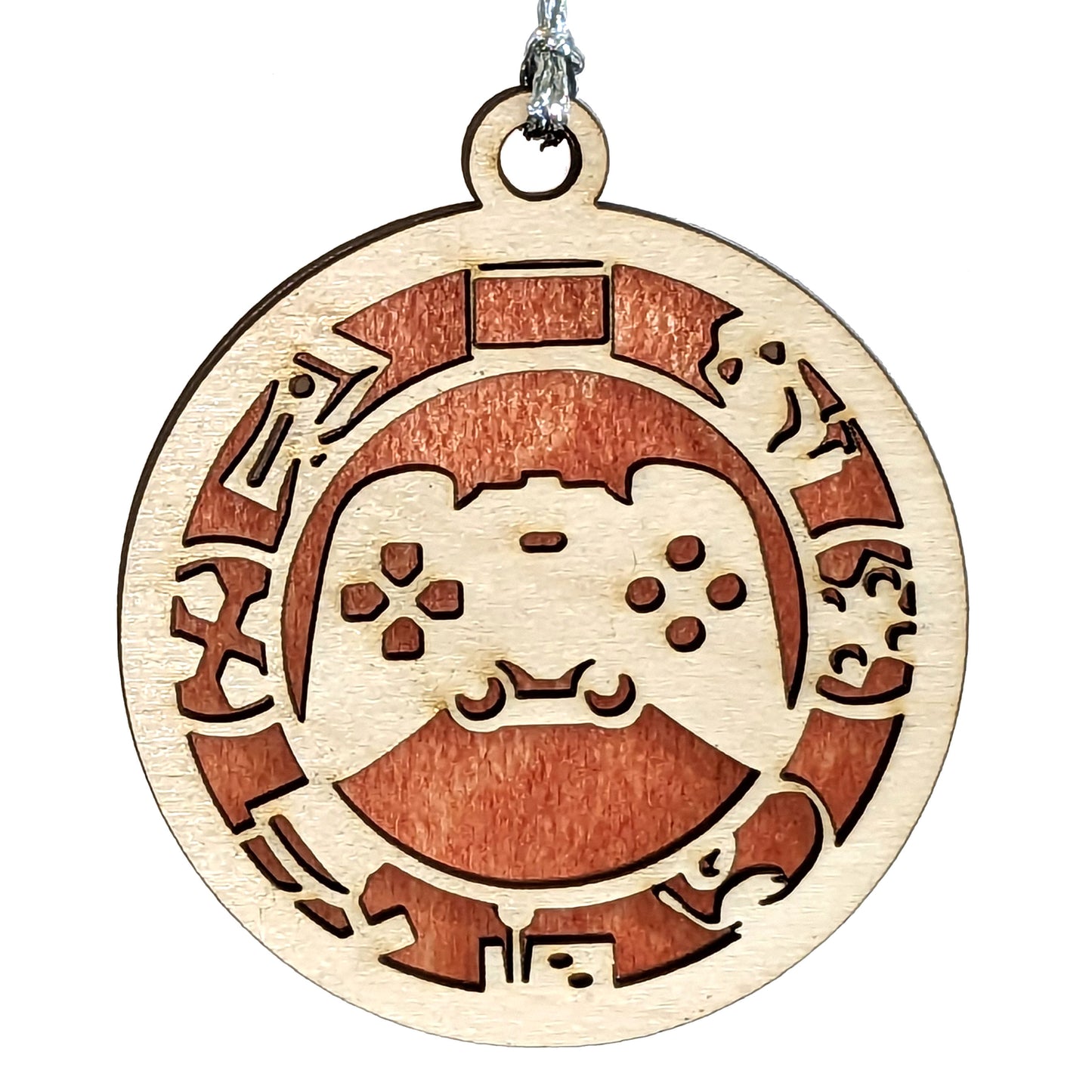 Gaming laser cut wood ornament