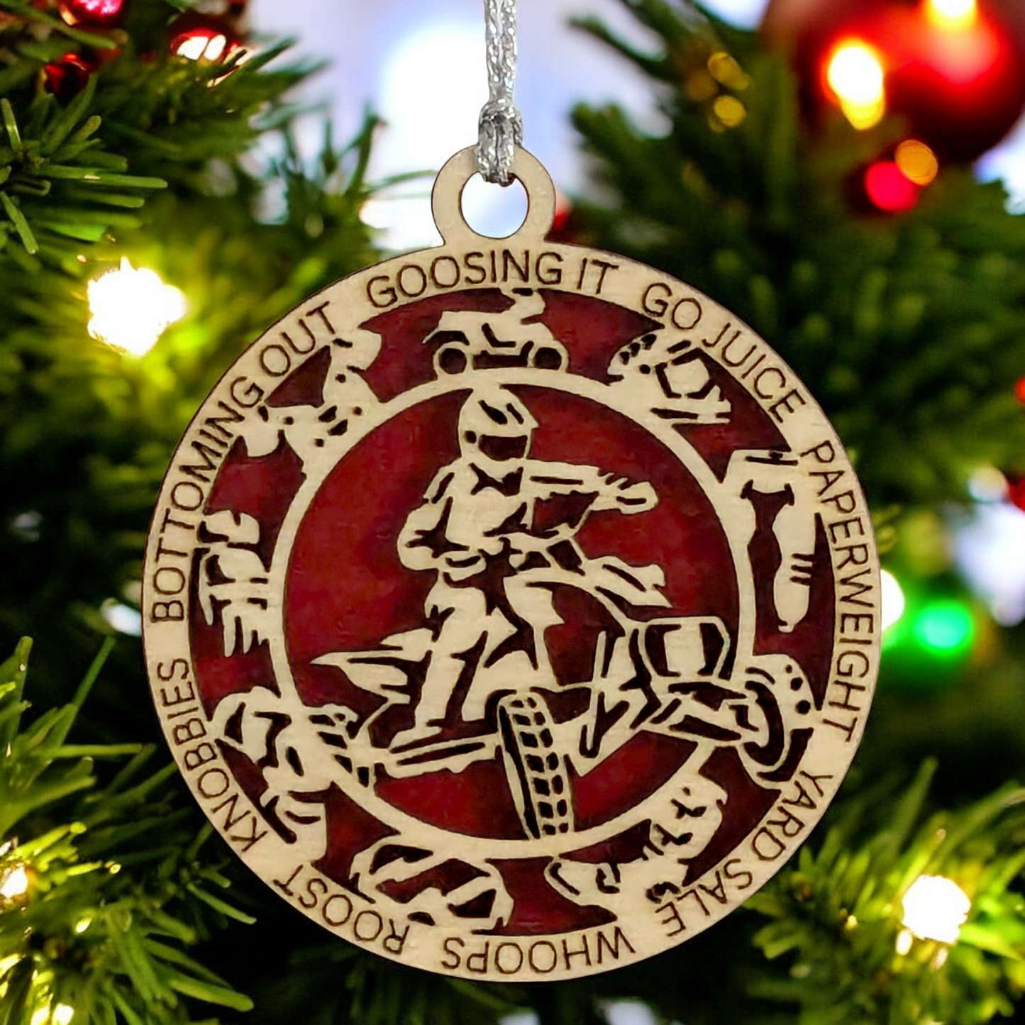 3" Handcrafted Wooden Personalized Male ATV Christmas Ornament - Customizable Holiday Keepsake Decor - Laser Cut ATV Rider Holiday Tree Decoration - Unique and Memorable ATV Enthusiast Gift Idea