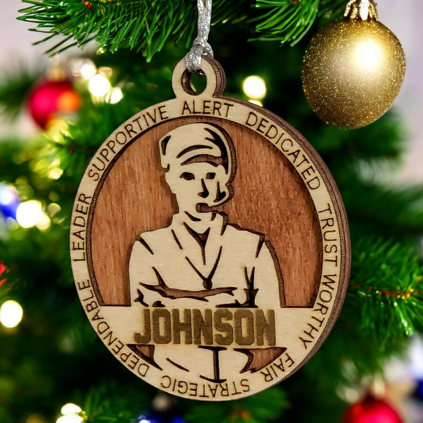 Custom 3" Laser Cut Handcrafted Wooden Male Coach Christmas Ornament - Personalized Holiday Gift and Keepsake - Unique Coach Appreciation Decor - Sports Enthusiast's Christmas Tree Ornament