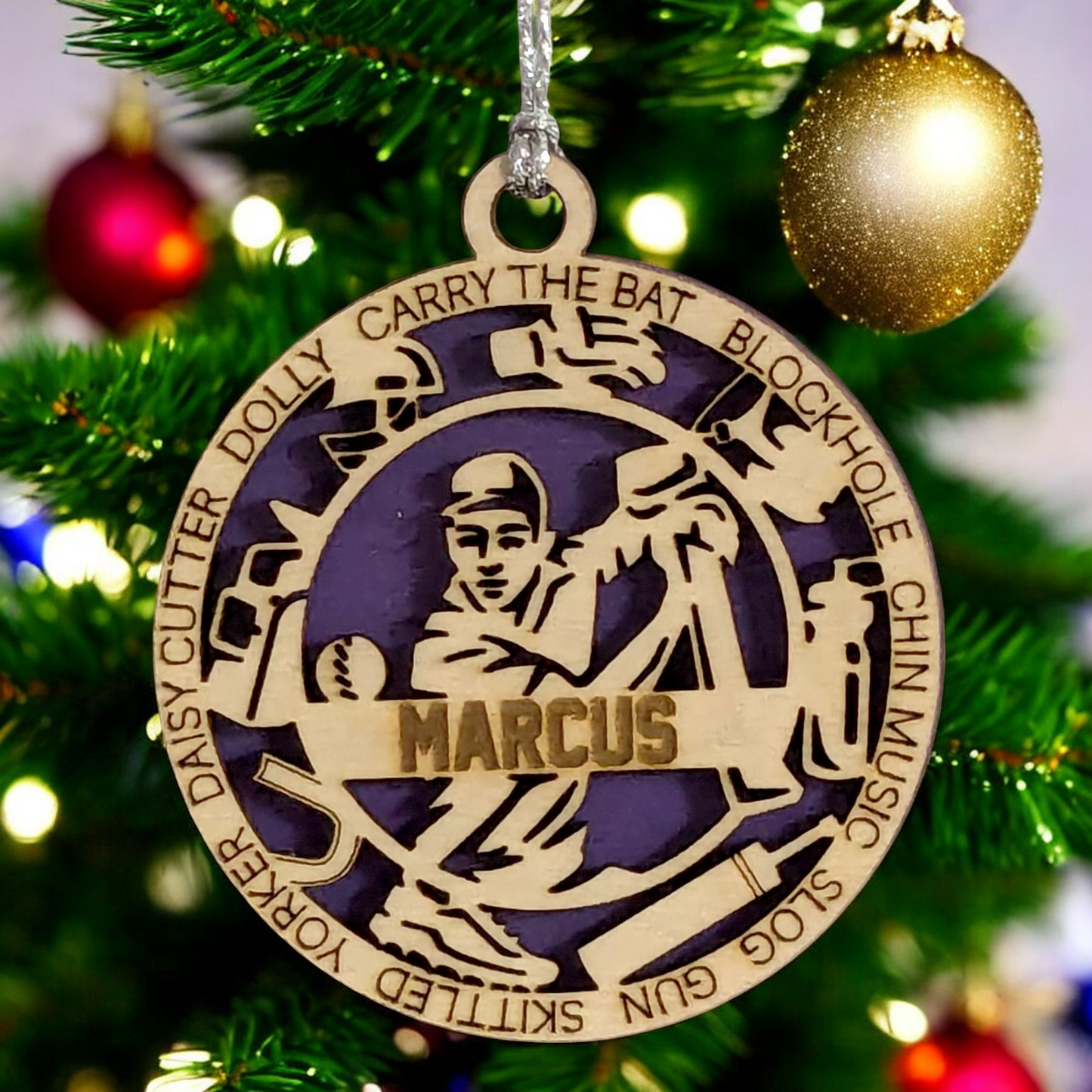 3-Inch Personalized Handcrafted Wooden Male Cricket Christmas Ornament - Unique Cricket Sports Themed Gift for Cricket Enthusiasts - Customizable Keepsake Holiday Decoration - Cricket Lover's Ornament