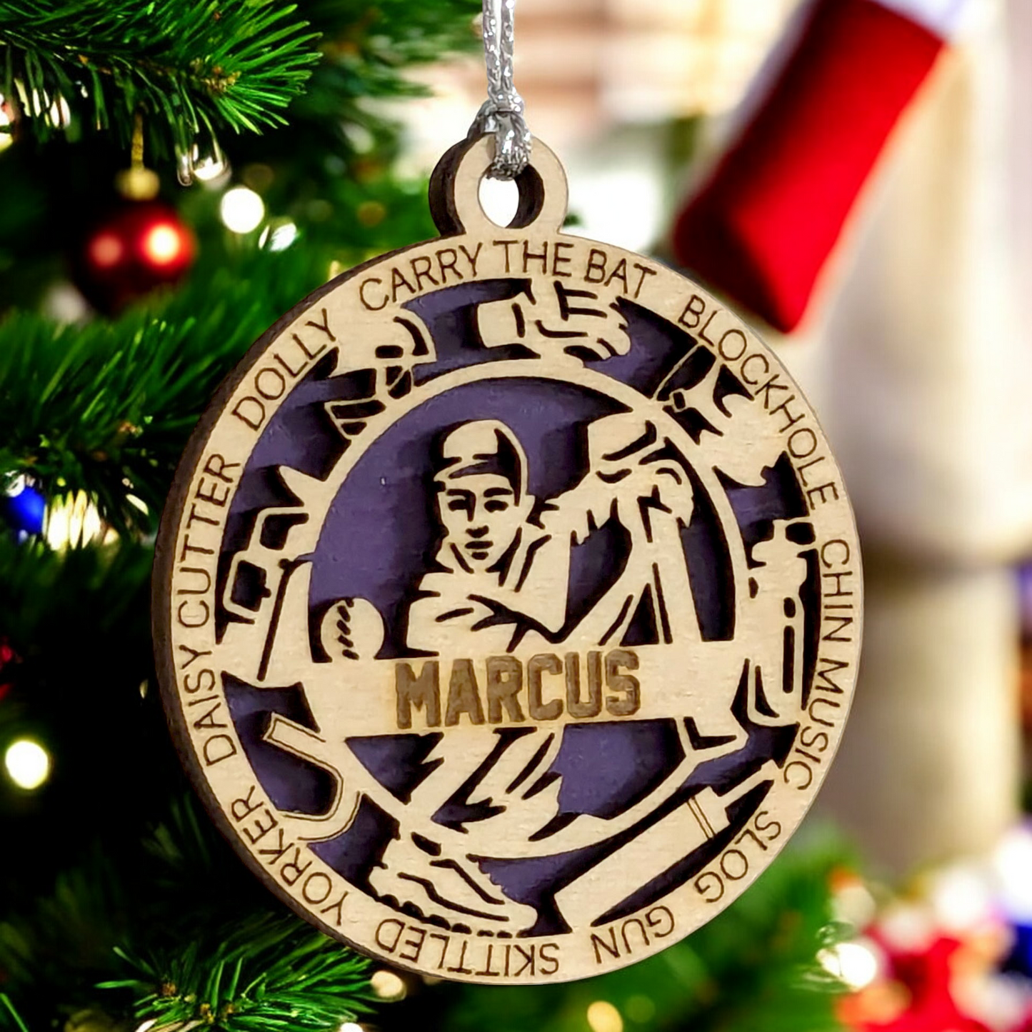 3-Inch Personalized Handcrafted Wooden Male Cricket Christmas Ornament - Unique Cricket Sports Themed Gift for Cricket Enthusiasts - Customizable Keepsake Holiday Decoration - Cricket Lover's Ornament