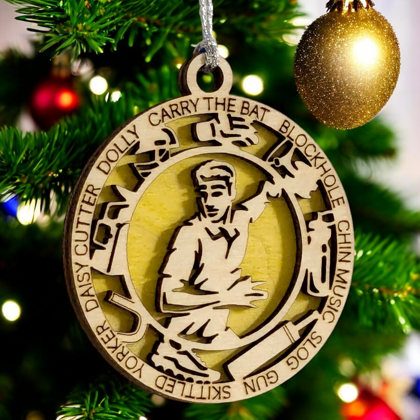 3-Inch Personalized Handcrafted Wooden Male Cricket Christmas Ornament - Unique Cricket Sports Themed Gift for Cricket Enthusiasts - Customizable Keepsake Holiday Decoration - Cricket Lover's Ornament