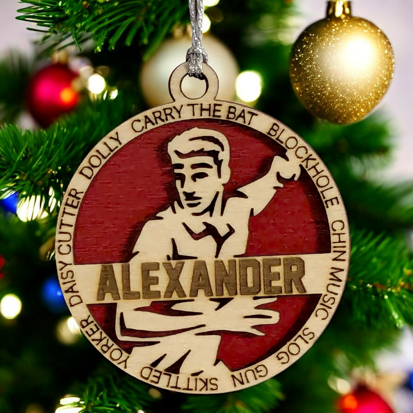 3-Inch Personalized Handcrafted Wooden Male Cricket Christmas Ornament - Unique Cricket Sports Themed Gift for Cricket Enthusiasts - Customizable Keepsake Holiday Decoration - Cricket Lover's Ornament