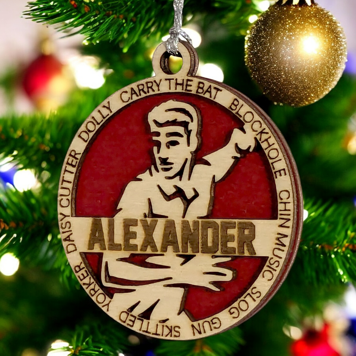 3-Inch Personalized Handcrafted Wooden Male Cricket Christmas Ornament - Unique Cricket Sports Themed Gift for Cricket Enthusiasts - Customizable Keepsake Holiday Decoration - Cricket Lover's Ornament