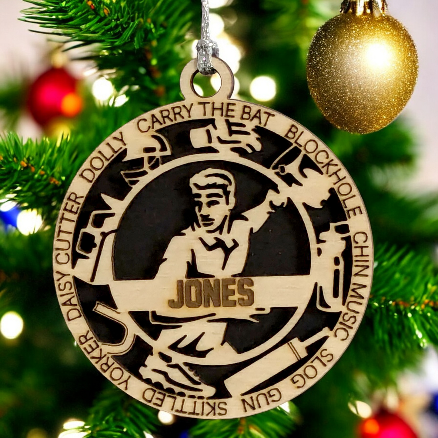 3-Inch Personalized Handcrafted Wooden Male Cricket Christmas Ornament - Unique Cricket Sports Themed Gift for Cricket Enthusiasts - Customizable Keepsake Holiday Decoration - Cricket Lover's Ornament
