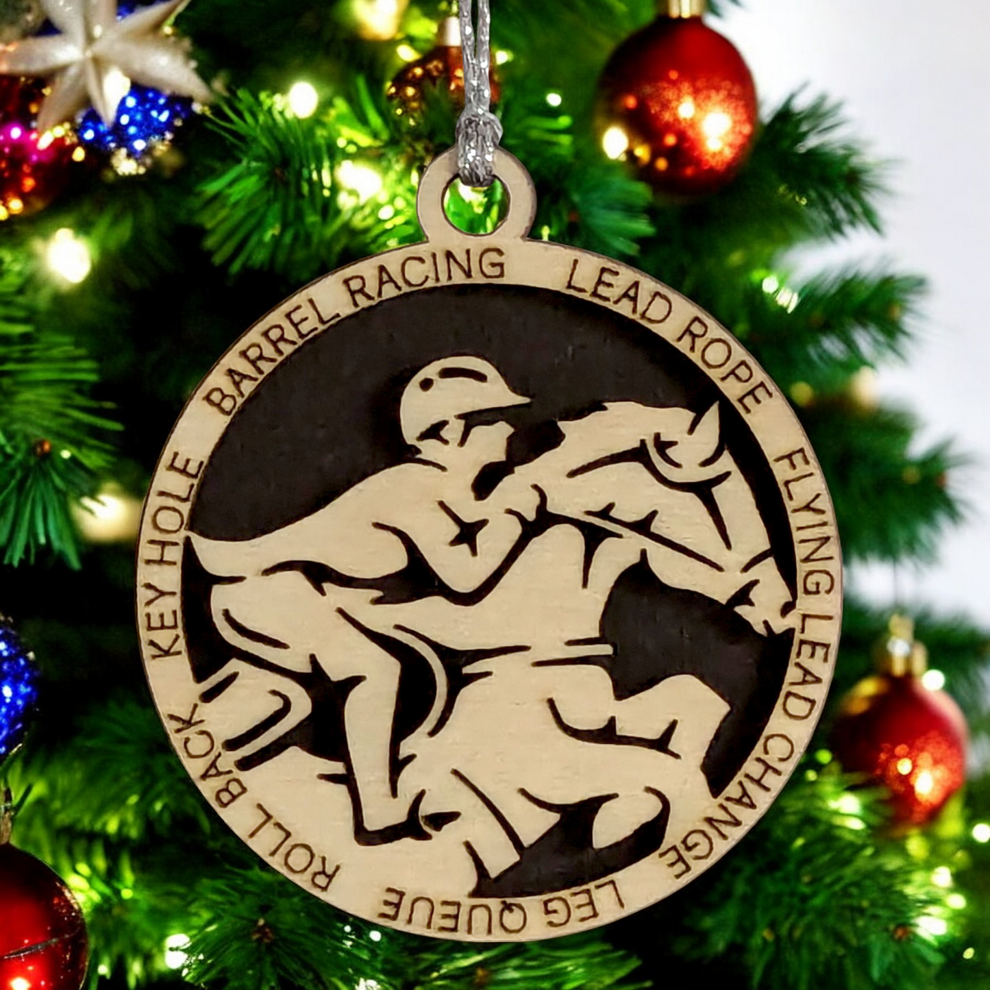 3" Handcrafted Wooden Personalized Male Equestrian Christmas Ornament - Custom Horse Rider Holiday Decor