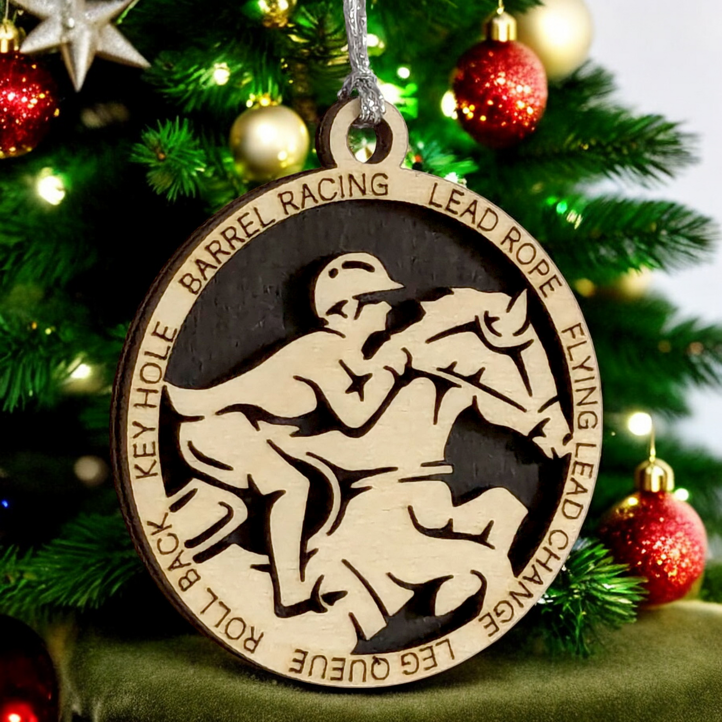 3" Handcrafted Wooden Personalized Male Equestrian Christmas Ornament - Custom Horse Rider Holiday Decor