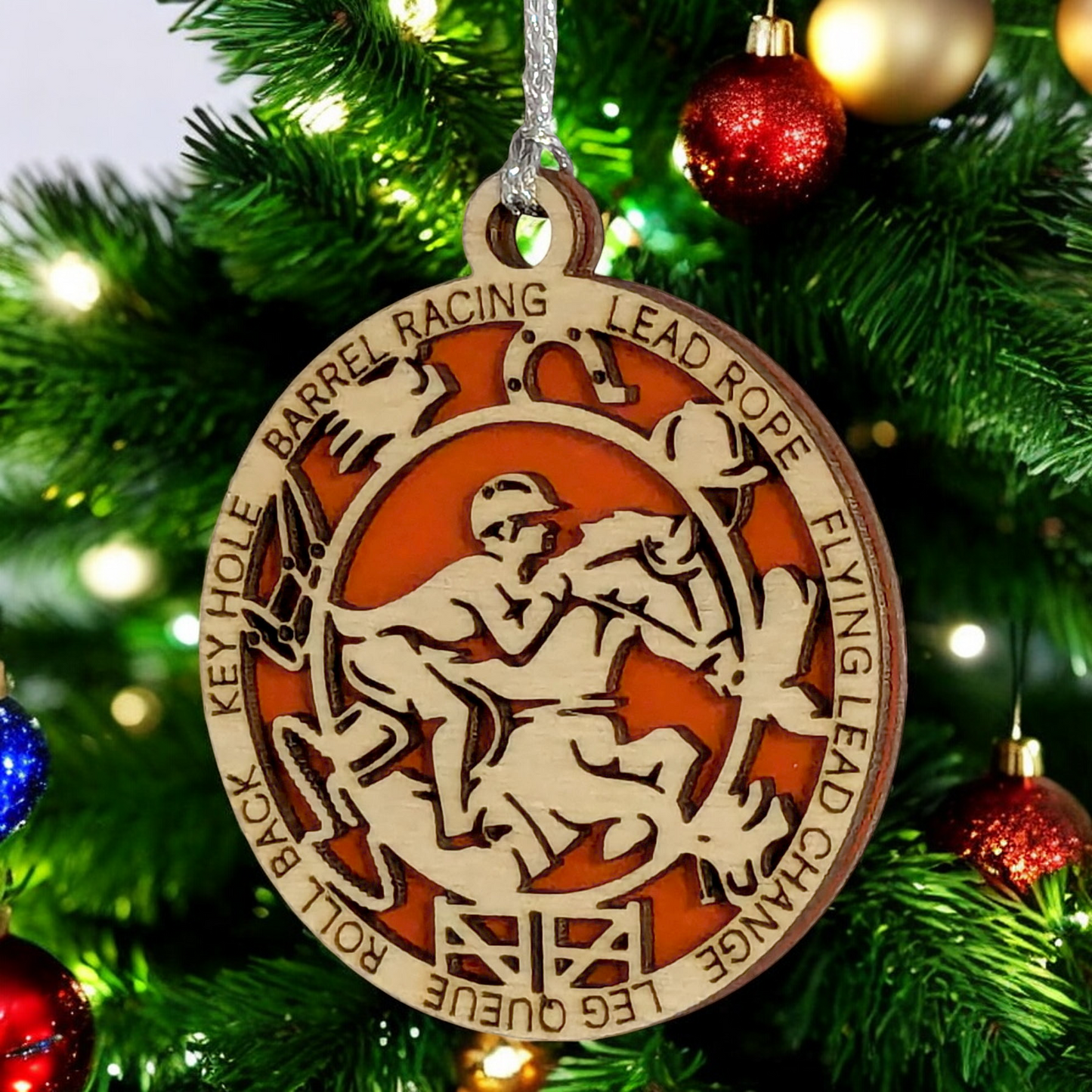 3" Handcrafted Wooden Personalized Male Equestrian Christmas Ornament - Custom Horse Rider Holiday Decor