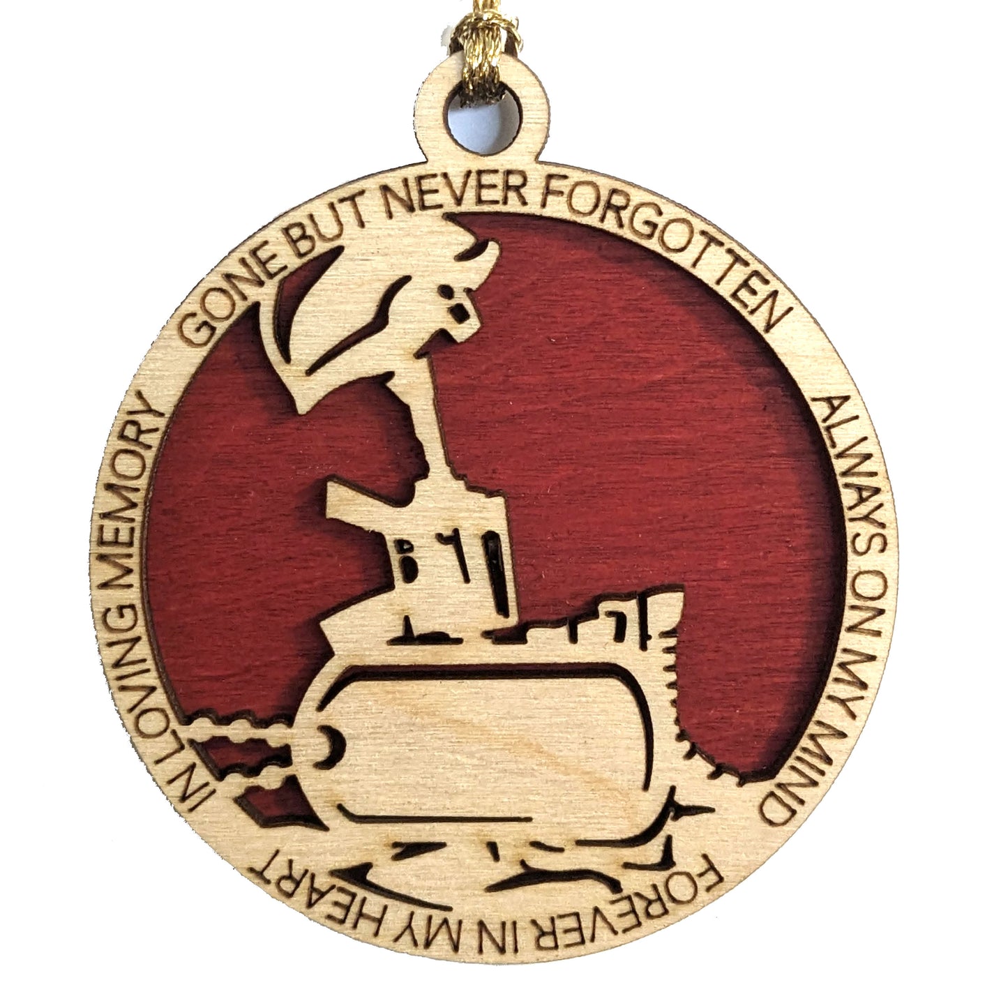 Custom Military Tribute Wooden Ornament - Marine Battlefield Cross, Personalized Dog Tags, Handcrafted in Oregon