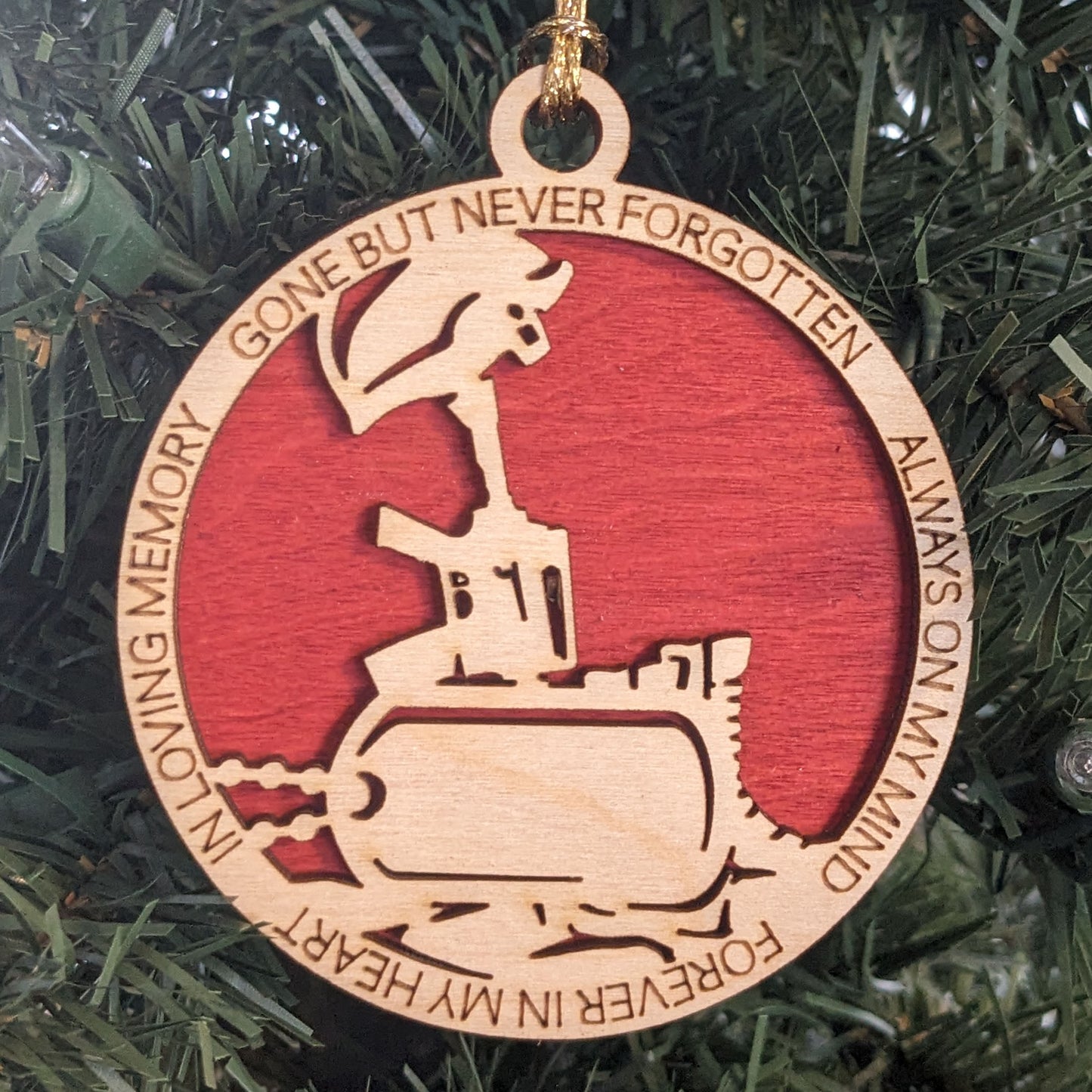Custom Military Tribute Wooden Ornament - Marine Battlefield Cross, Personalized Dog Tags, Handcrafted in Oregon