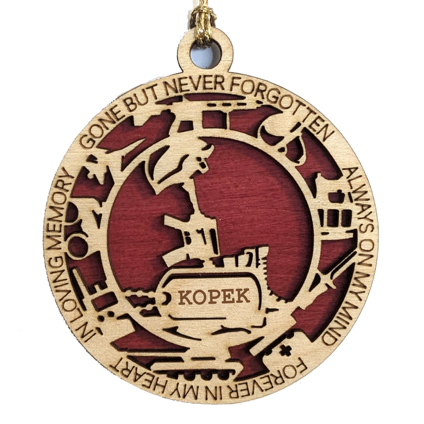 Personalized Marine Corps Christmas Ornament - Handcrafted Wood Battlefield Cross Tribute with Custom Dog Tags - Military Veteran Gift USMC Memorial Keepsake