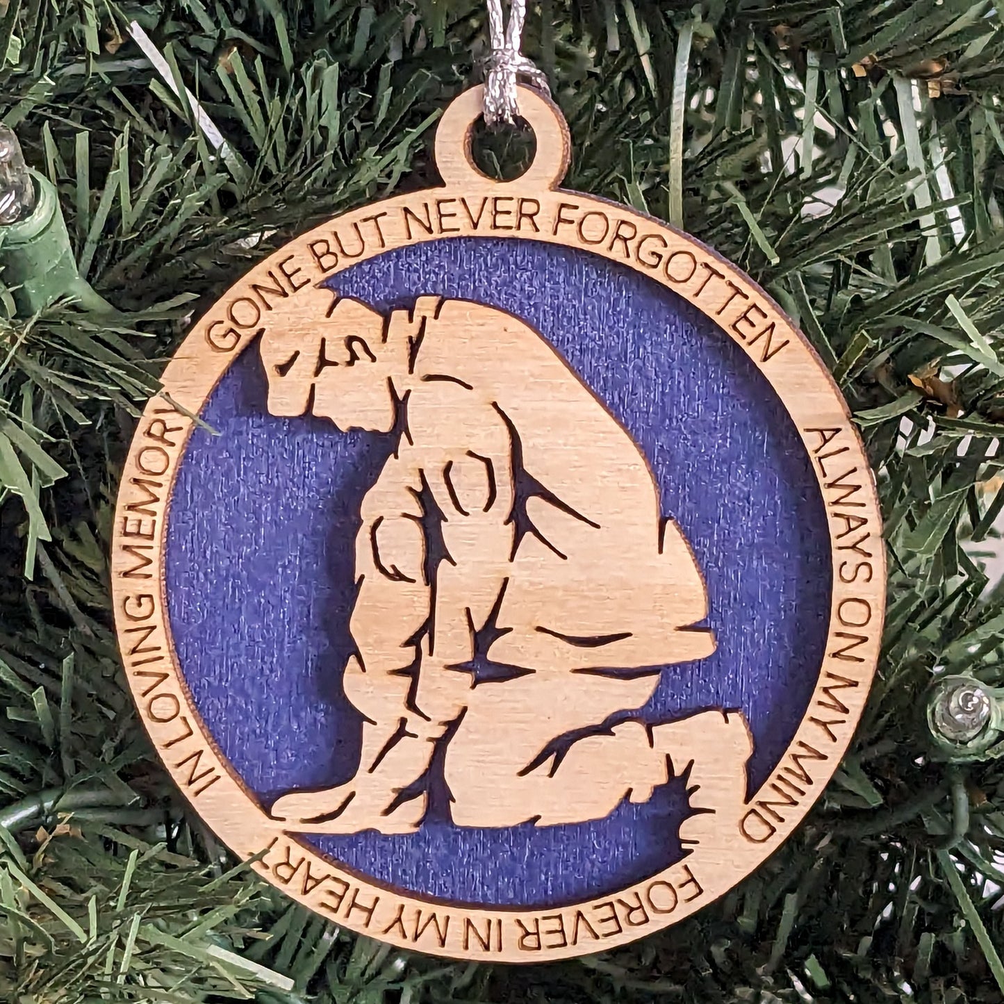 Honor a Navy Sailor - 3" Wooden Christmas Ornament - Laser Cut Memorial Tribute - USA Made