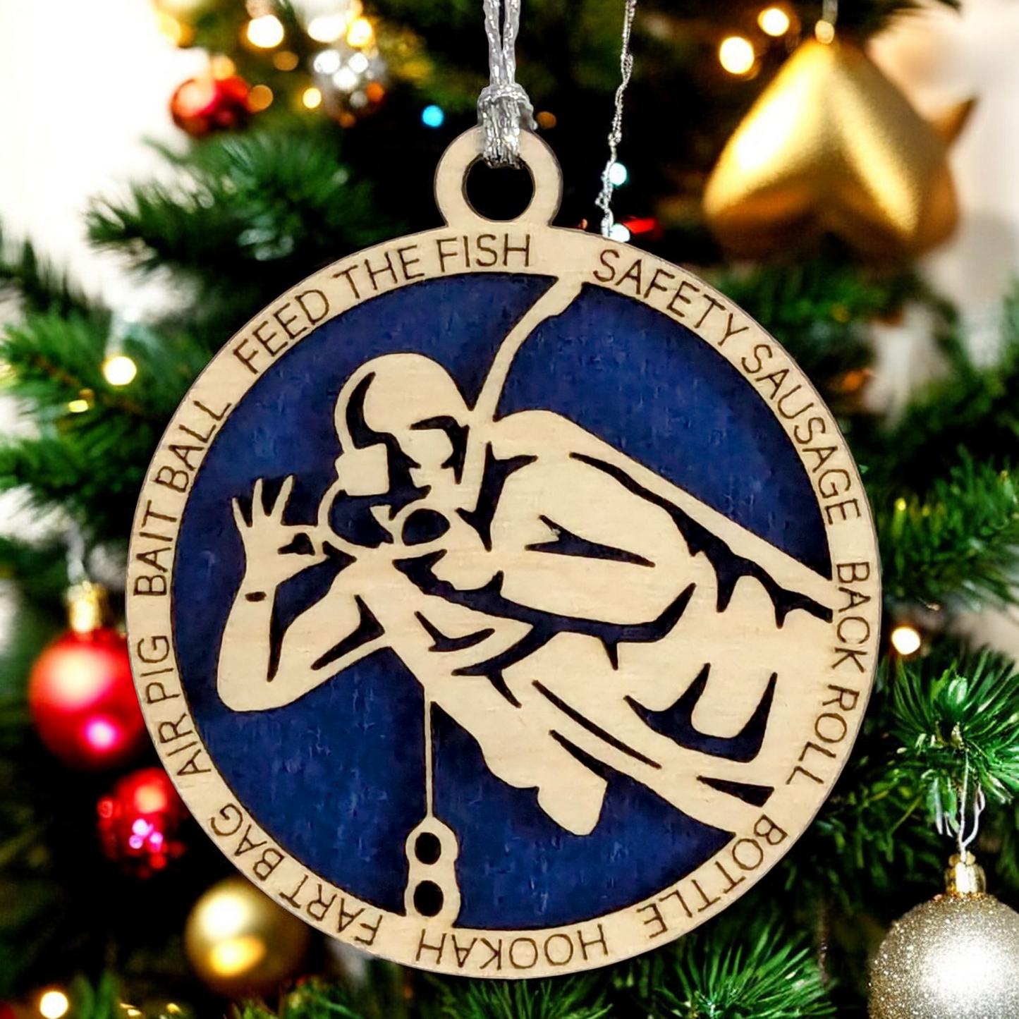 3" Handcrafted Wooden Personalized Scuba Diving Christmas Ornament - Custom Underwater Adventure Holiday Decor