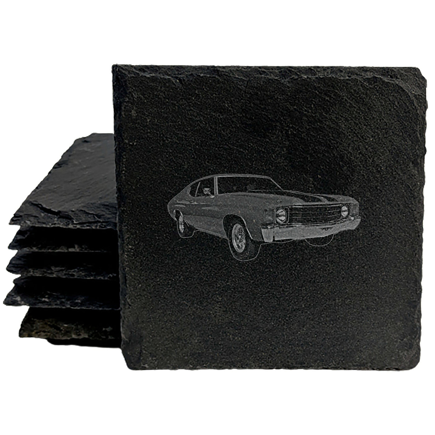 Classic Muscle on Your Table: Laser-Etched 1971 Chevelle Coasters