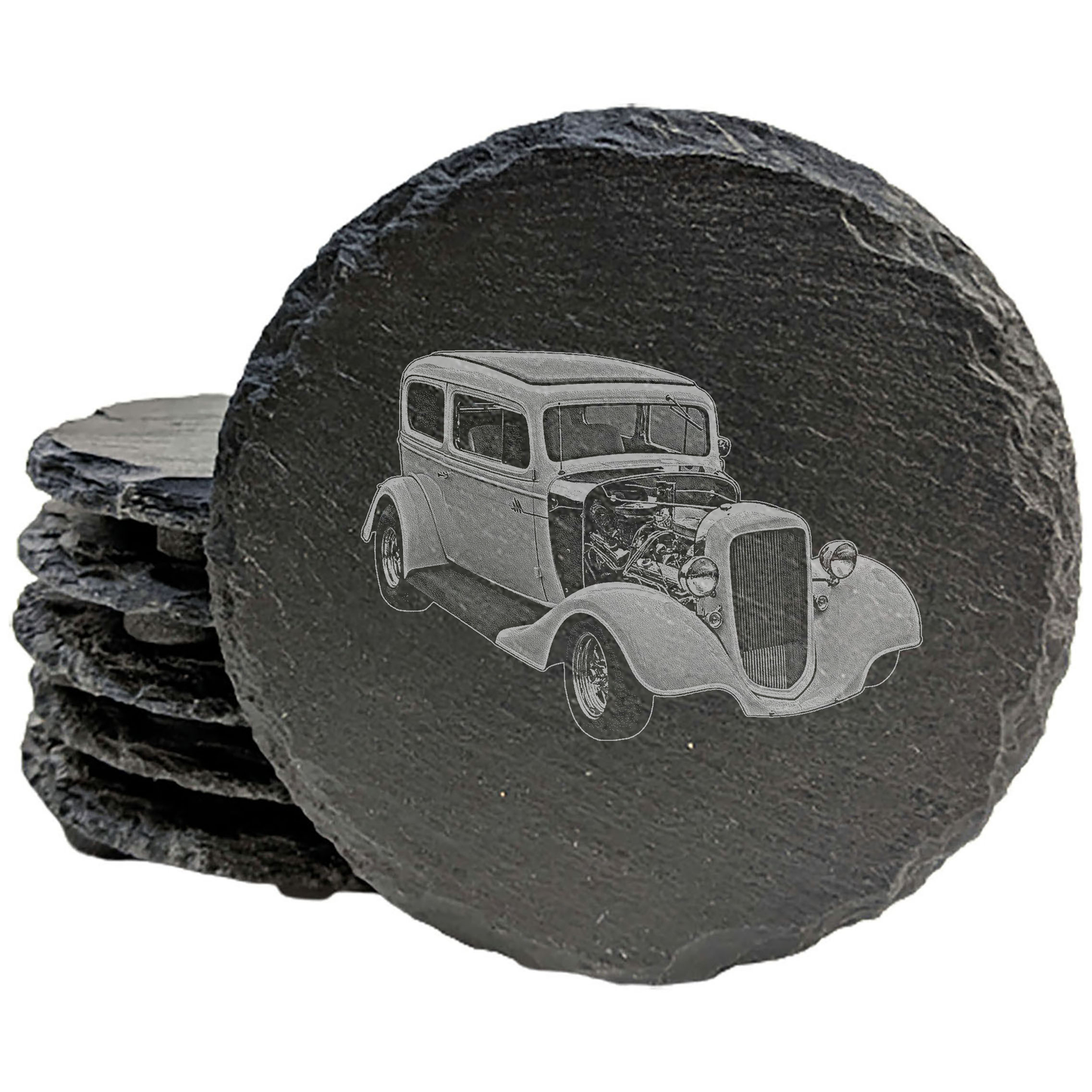 Rev Up Your Style: Classic 1935 Chevy Street Rod Coasters for any Drink