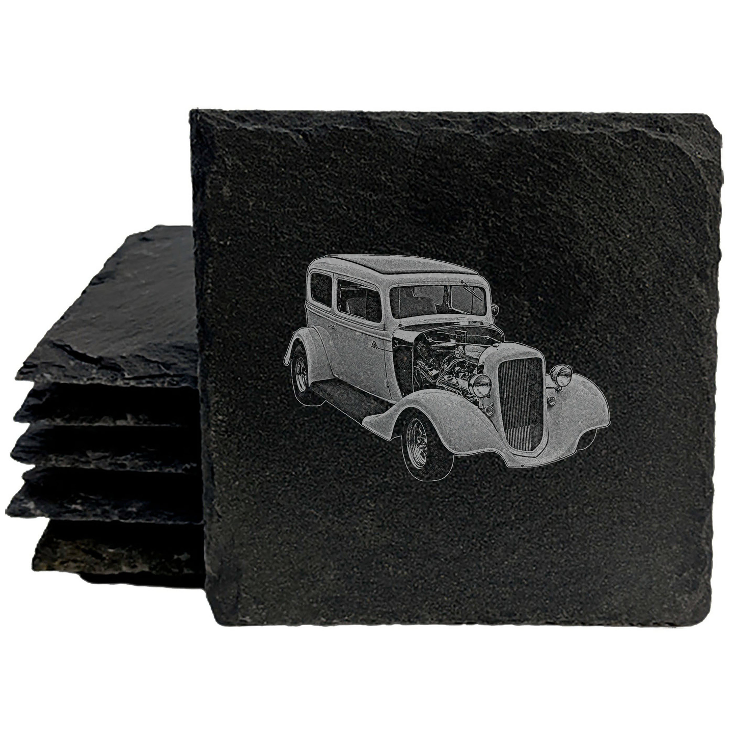 Rev Up Your Style: Classic 1935 Chevy Street Rod Coasters for any Drink