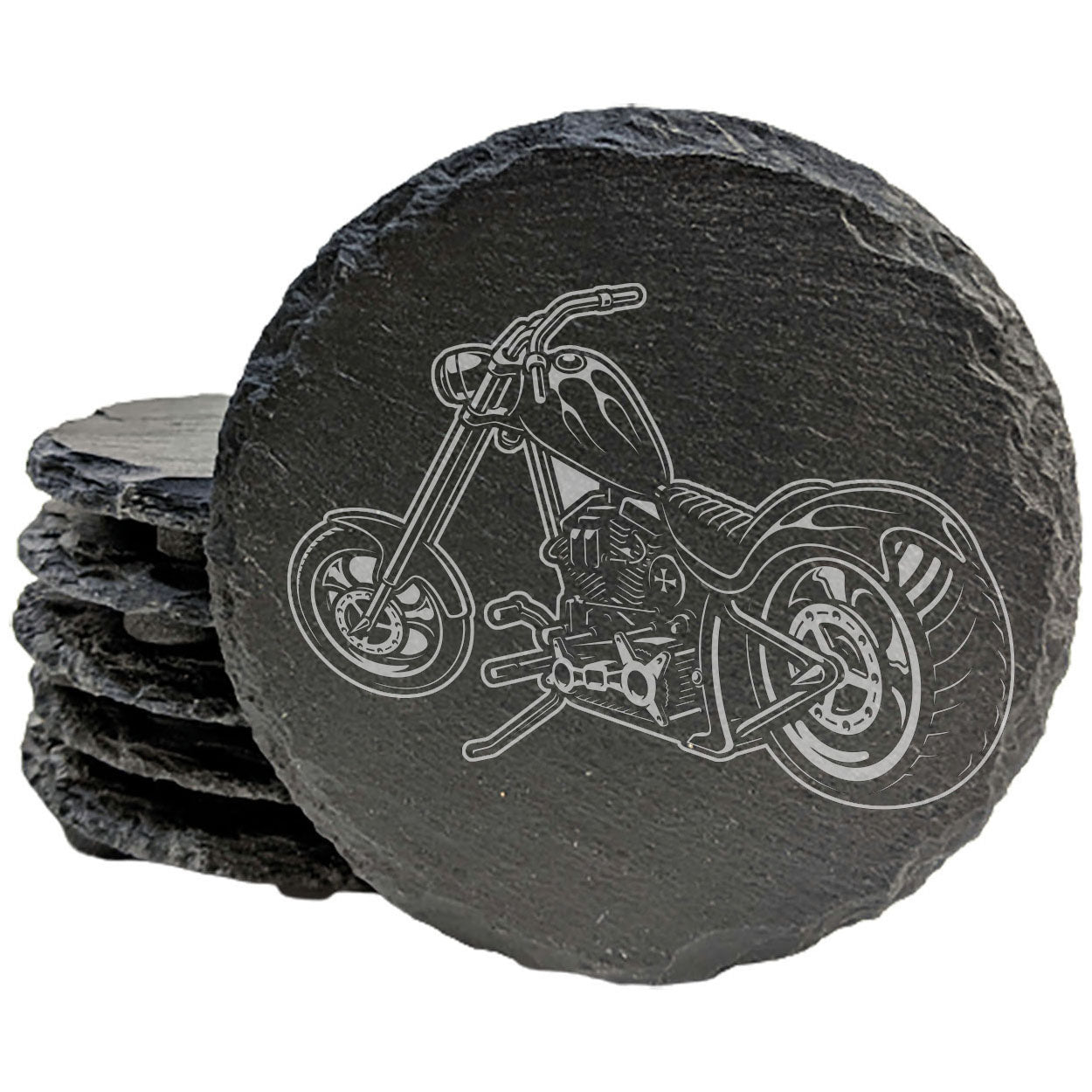 Level Up Your Man Cave: Rustic Chopper Coasters for the Motorcycle Enthusiast