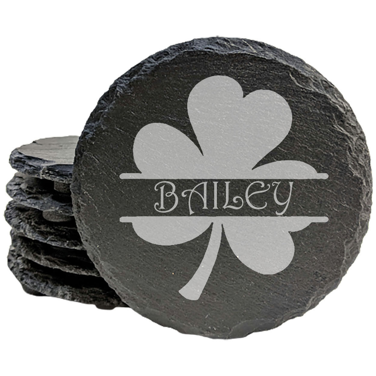 Lucky Charm: Personalized Clover Coasters for any Drink