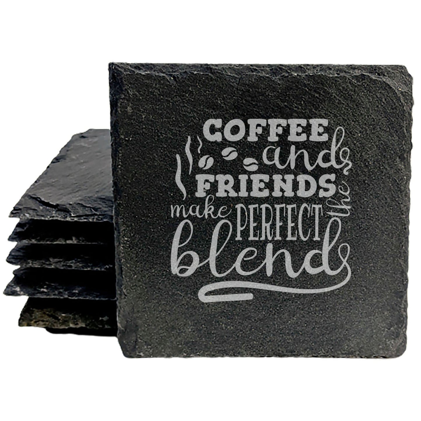 Friendship & Coffee Lovers Must-Have: Hilarious "Perfect Blend" Coasters in Gray Slate