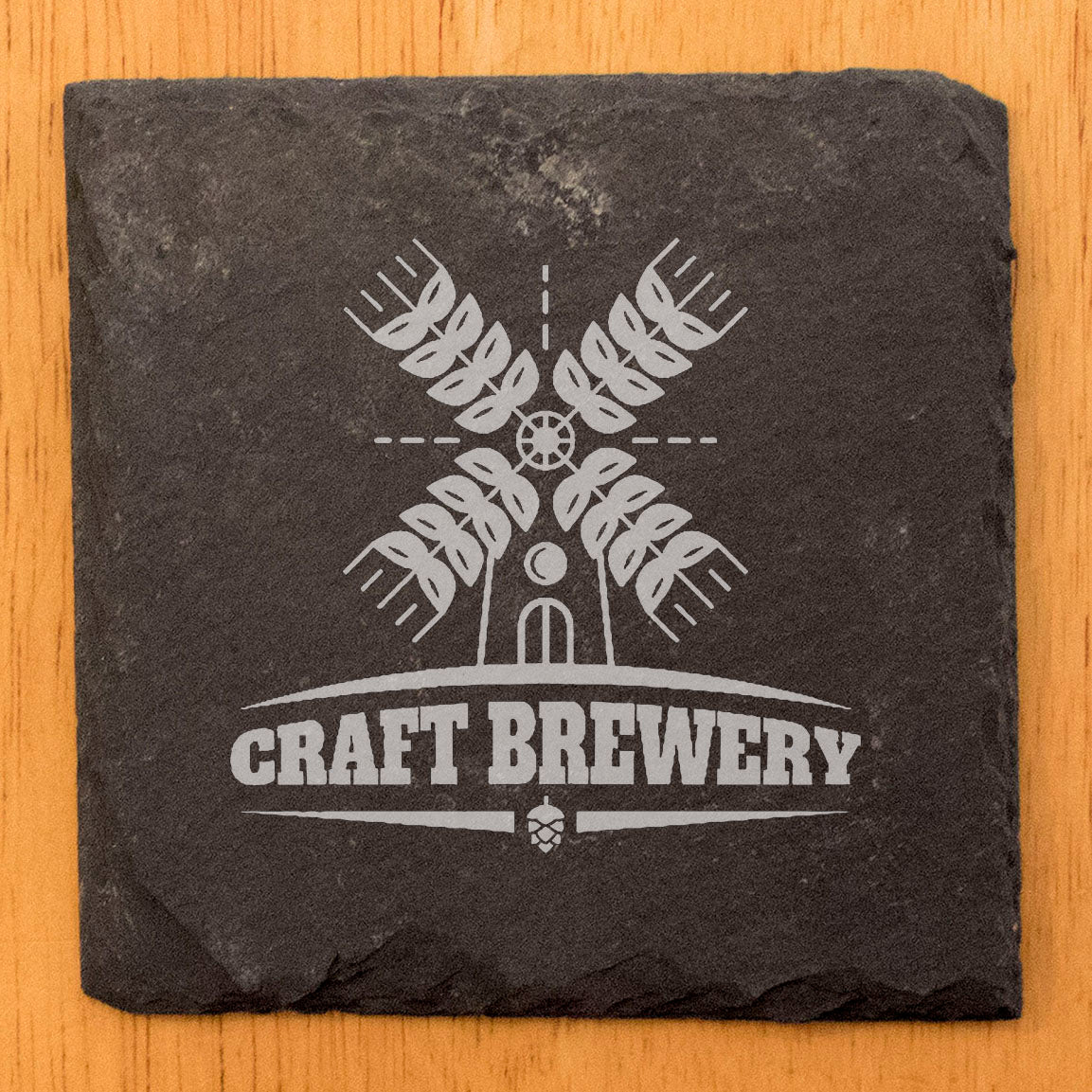 The Perfect Conversation Starter: Craft Brewery Themed Coasters in Gray Slate