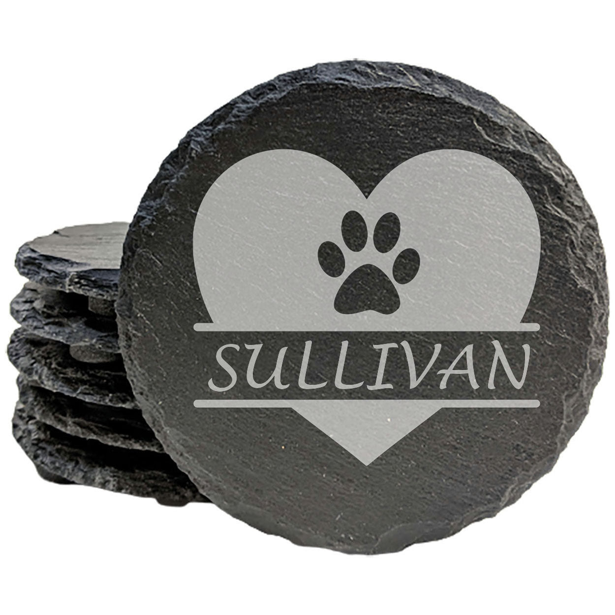 Wrapped in Love: Personalized Heart Paw Coasters for Pet Lovers